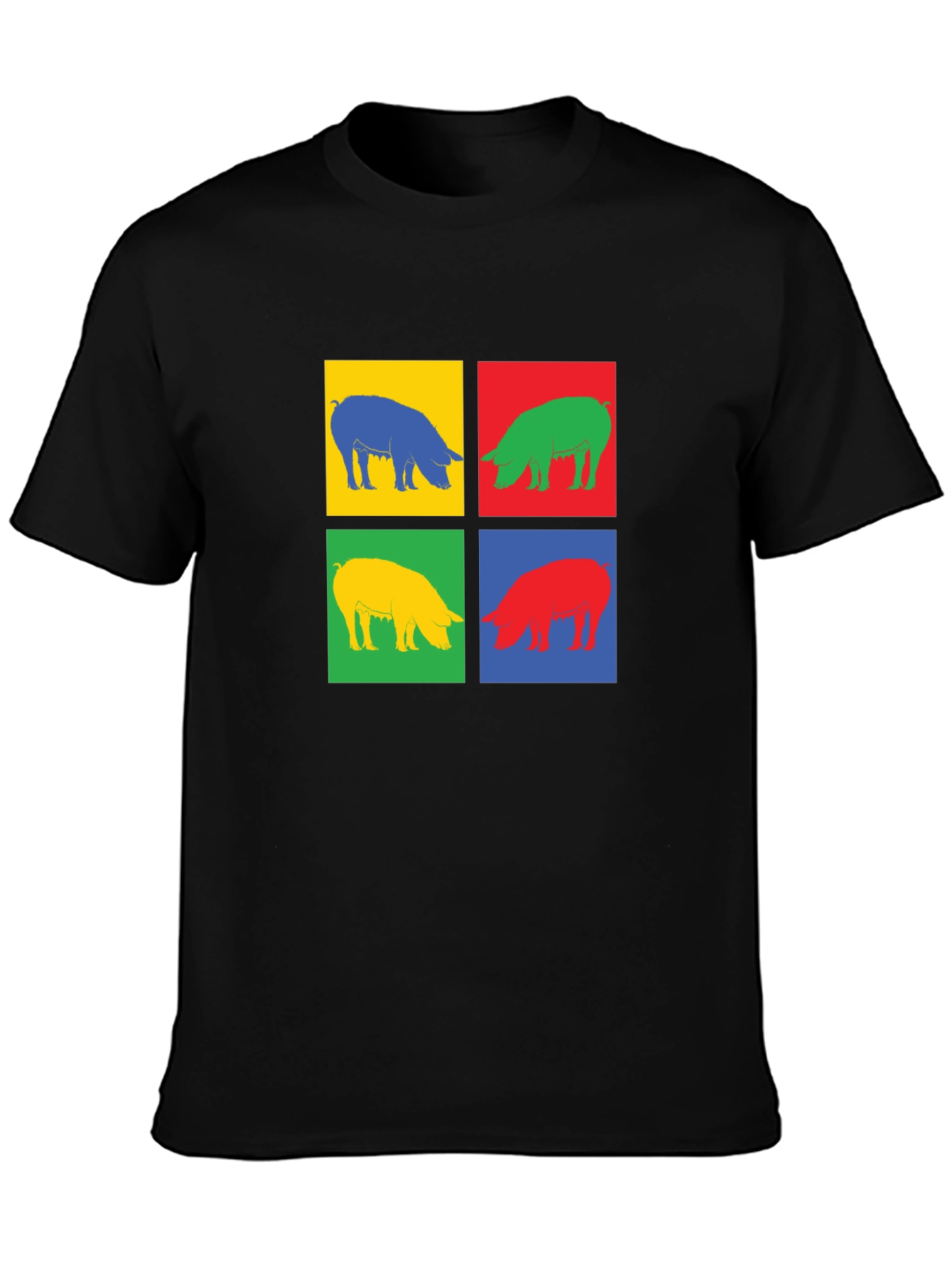 Pop Art Pig Graphic Tee - Trendy & Unique!