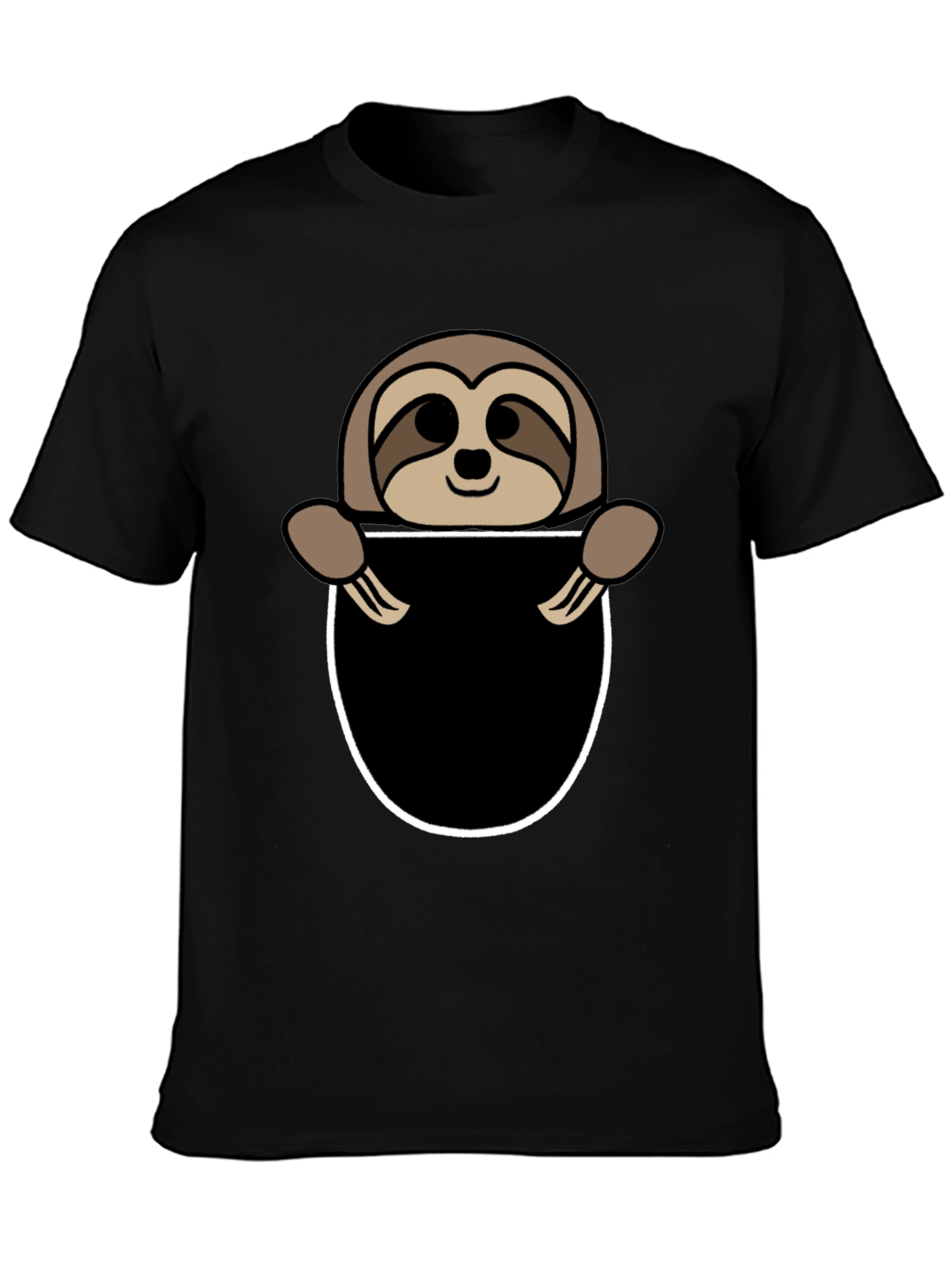 Sloth Pocket Graphic Tee - Novelty Animal T-Shirt