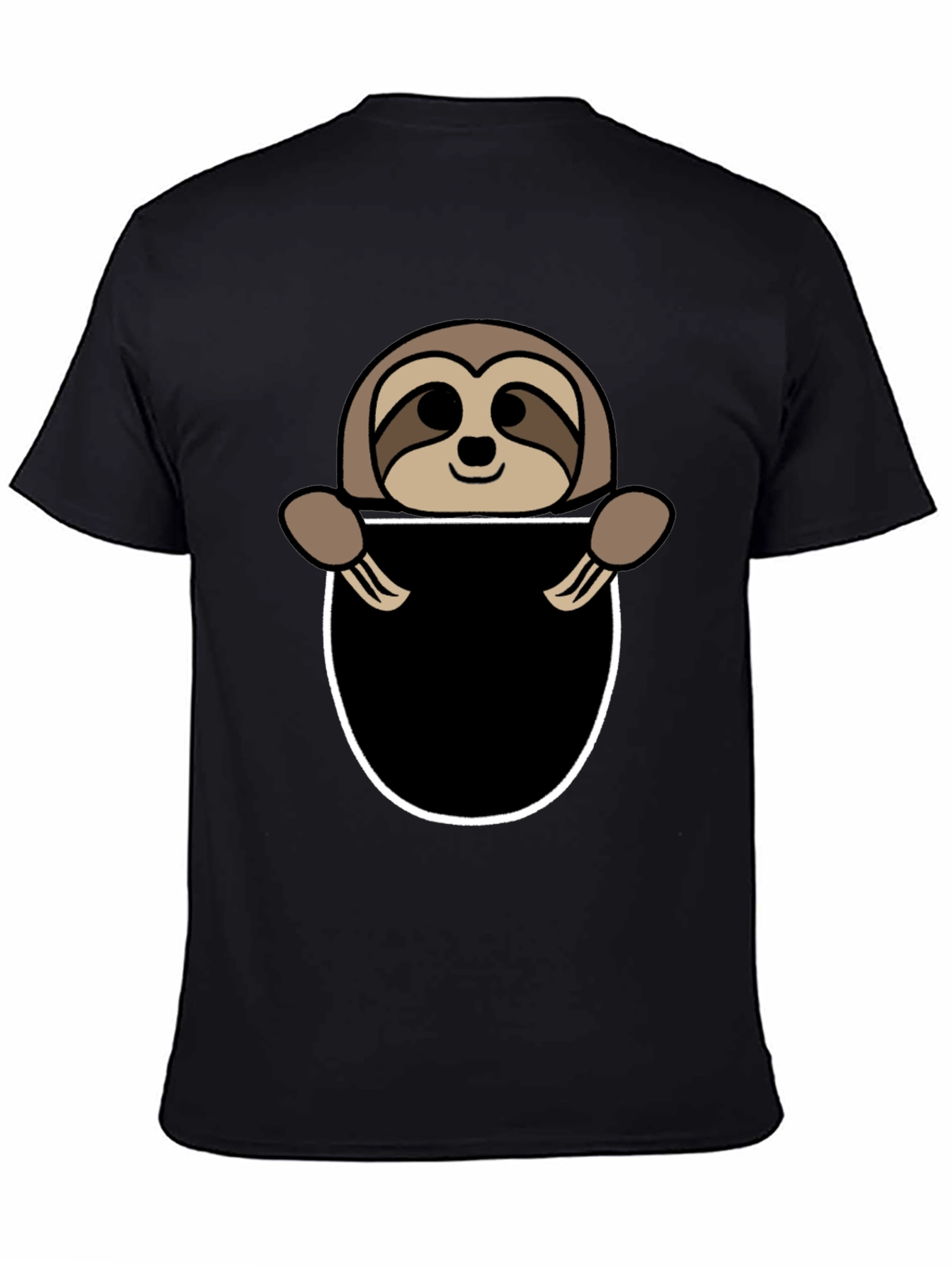 Sloth Pocket Graphic Tee - Novelty Animal T-Shirt