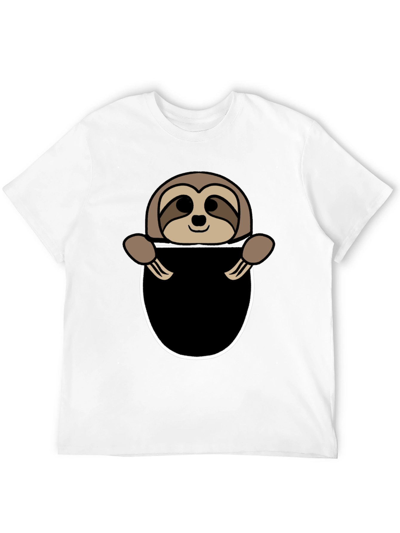 Sloth Pocket Graphic Tee - Novelty Animal T-Shirt