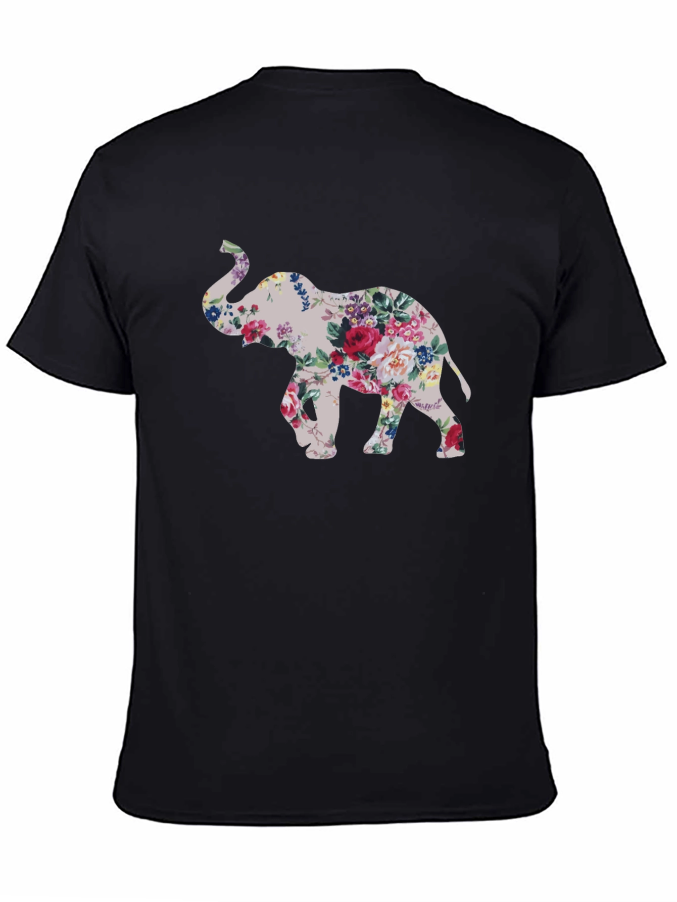 Floral Elephant Graphic T-Shirt