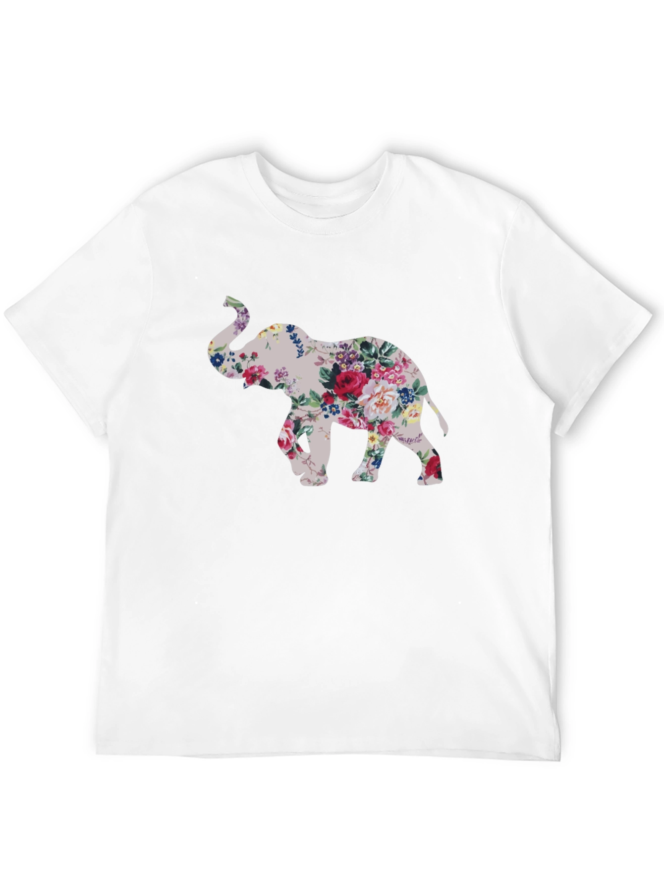 Floral Elephant Graphic T-Shirt