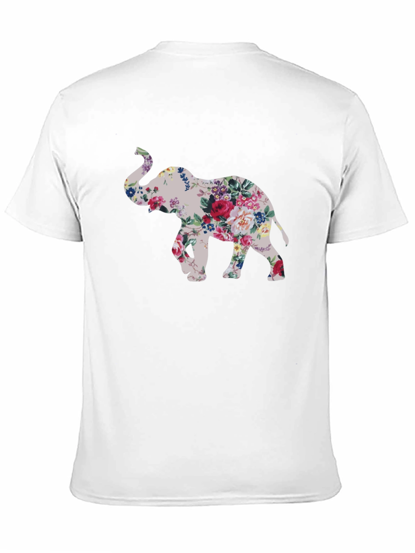 Floral Elephant Graphic T-Shirt