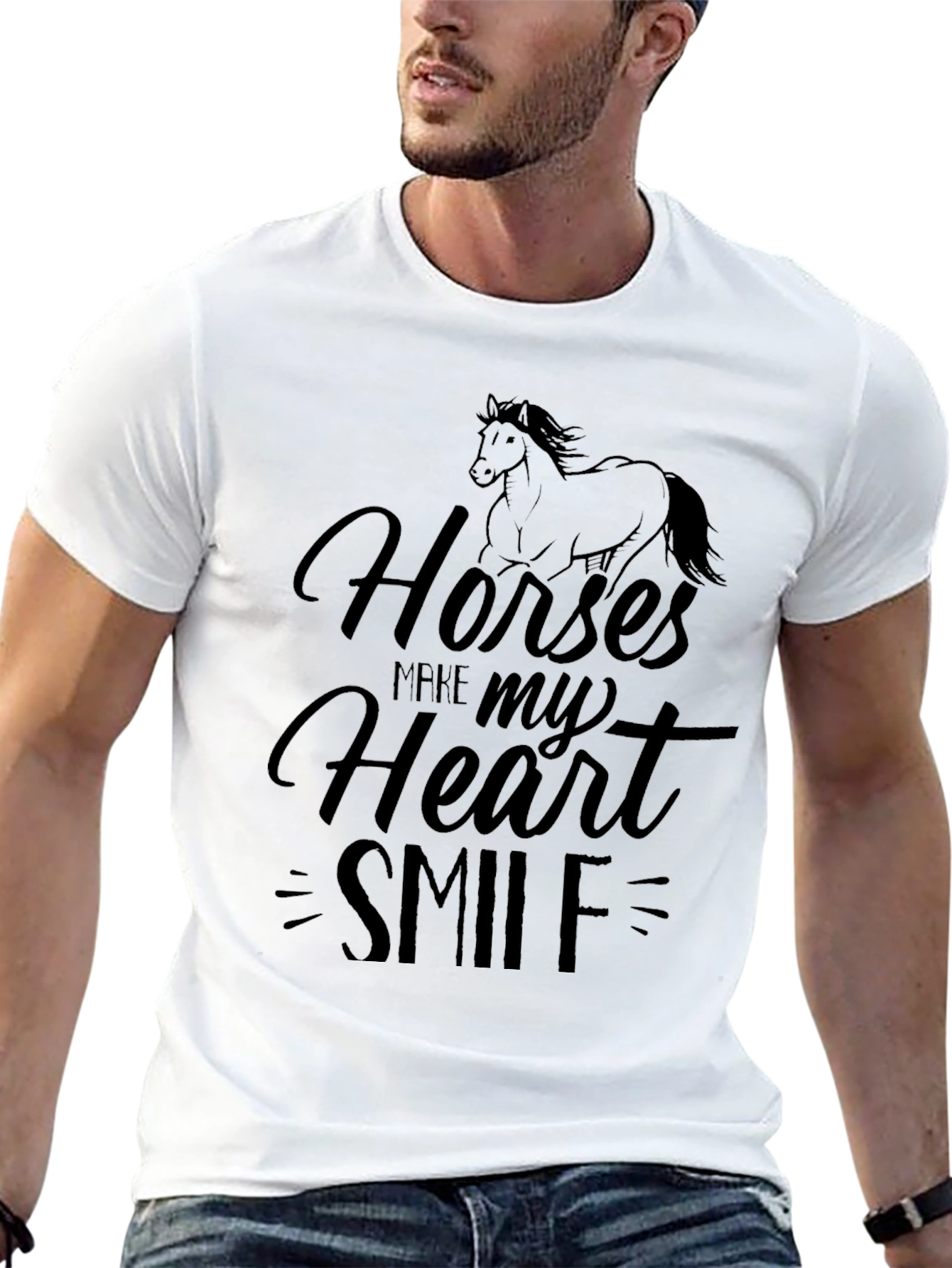 Horses Make My Heart Smile Graphic Tee