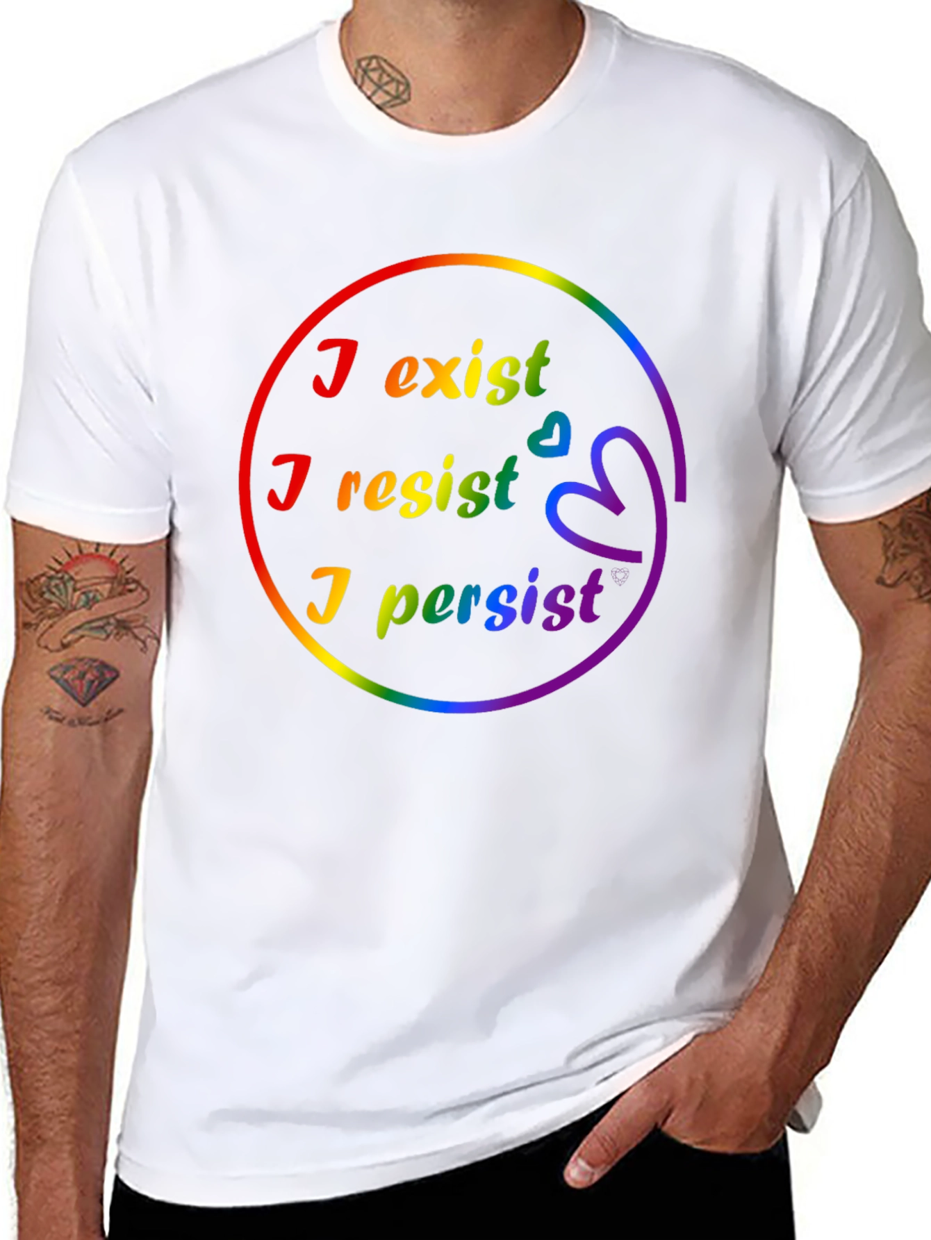 I Exist I Resist I Persist Pride LGBTQ+ T-Shirt