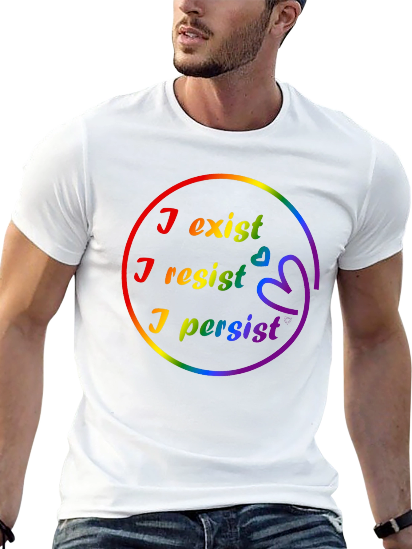I Exist I Resist I Persist Pride LGBTQ+ T-Shirt