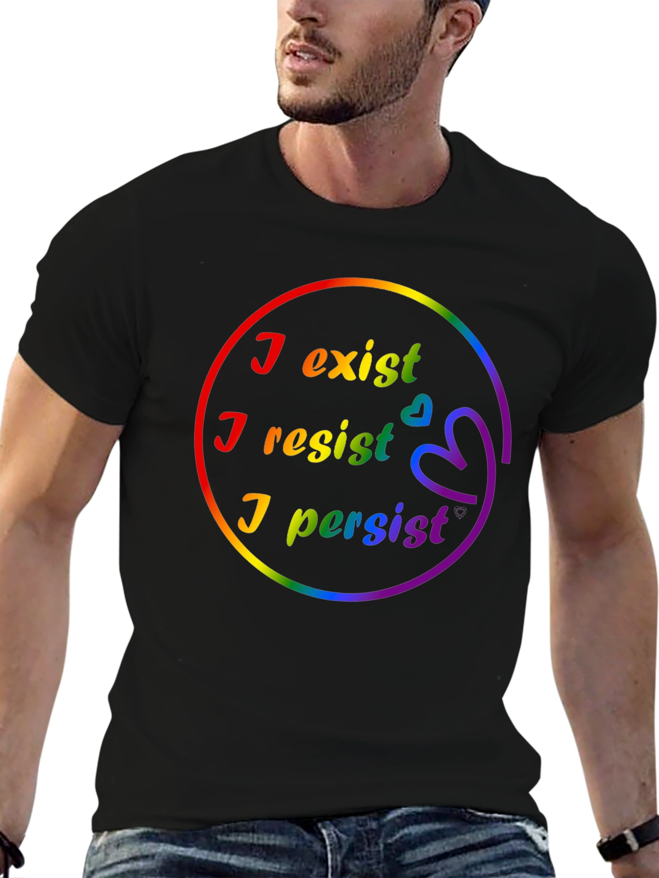 I Exist I Resist I Persist Pride LGBTQ+ T-Shirt