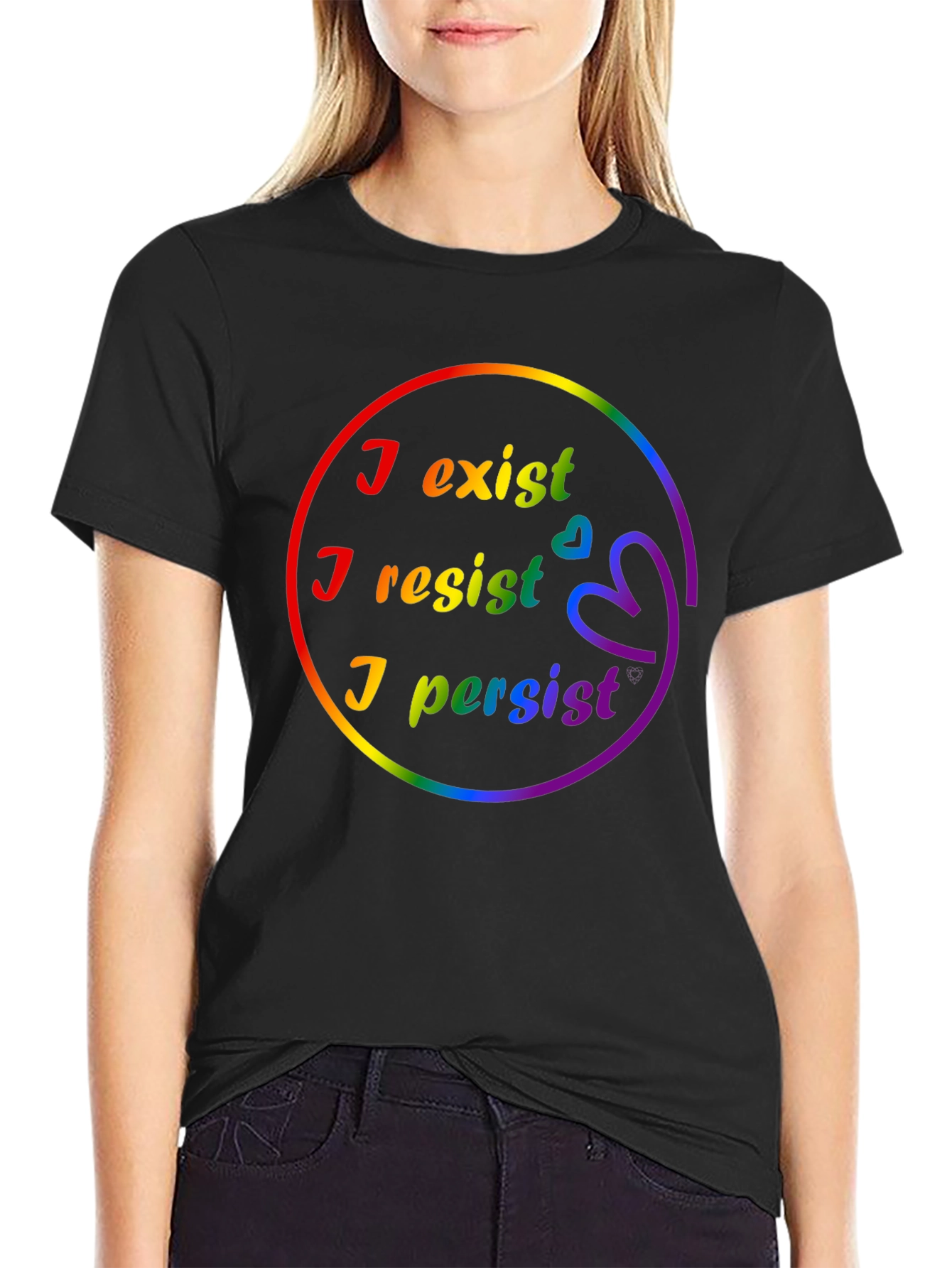 I Exist I Resist I Persist Pride LGBTQ+ T-Shirt