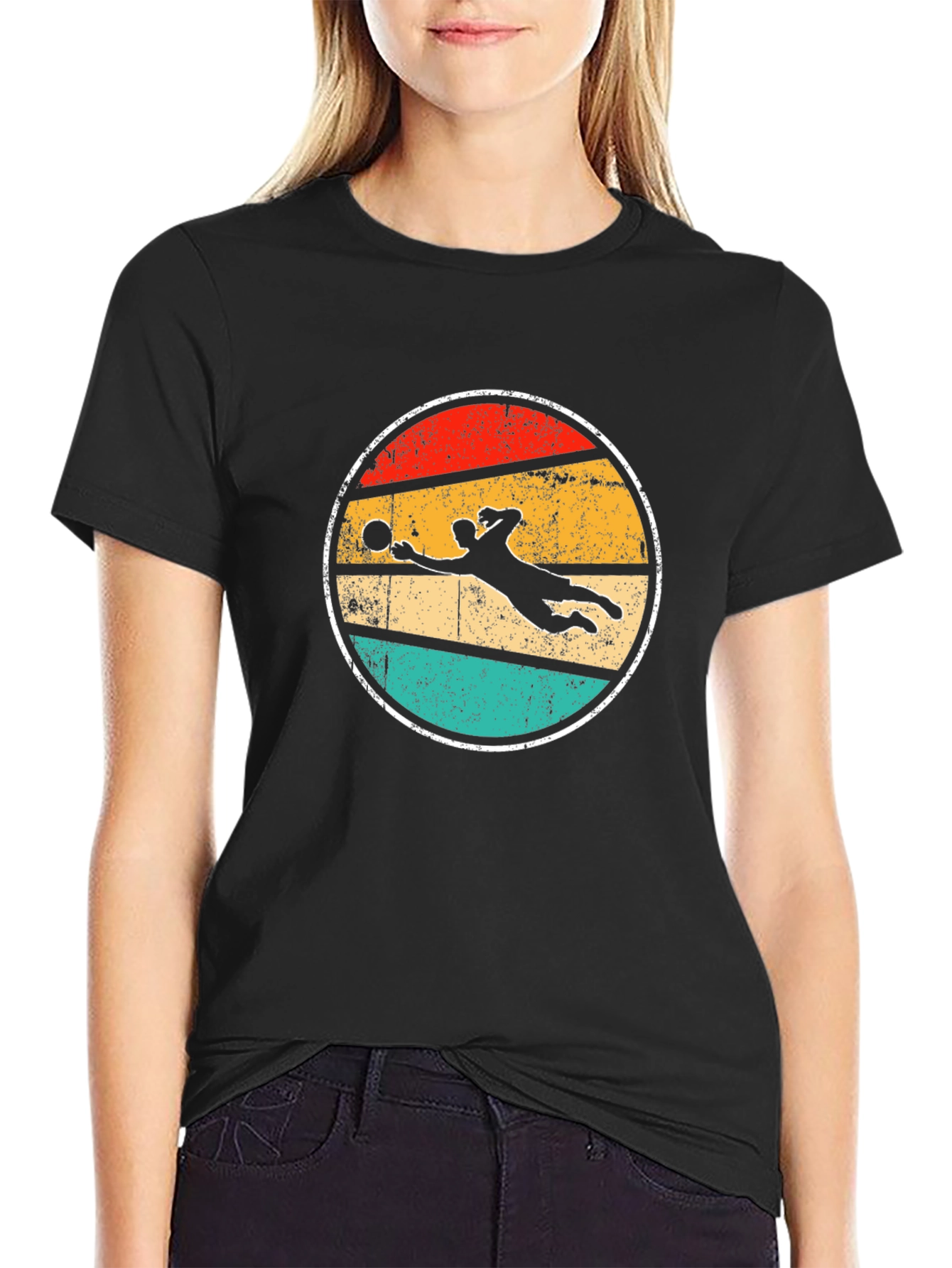 Retro Volleyball Player Graphic Tee