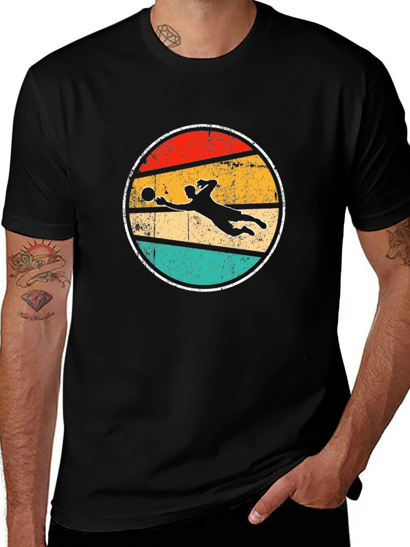 Retro Volleyball Player Graphic Tee