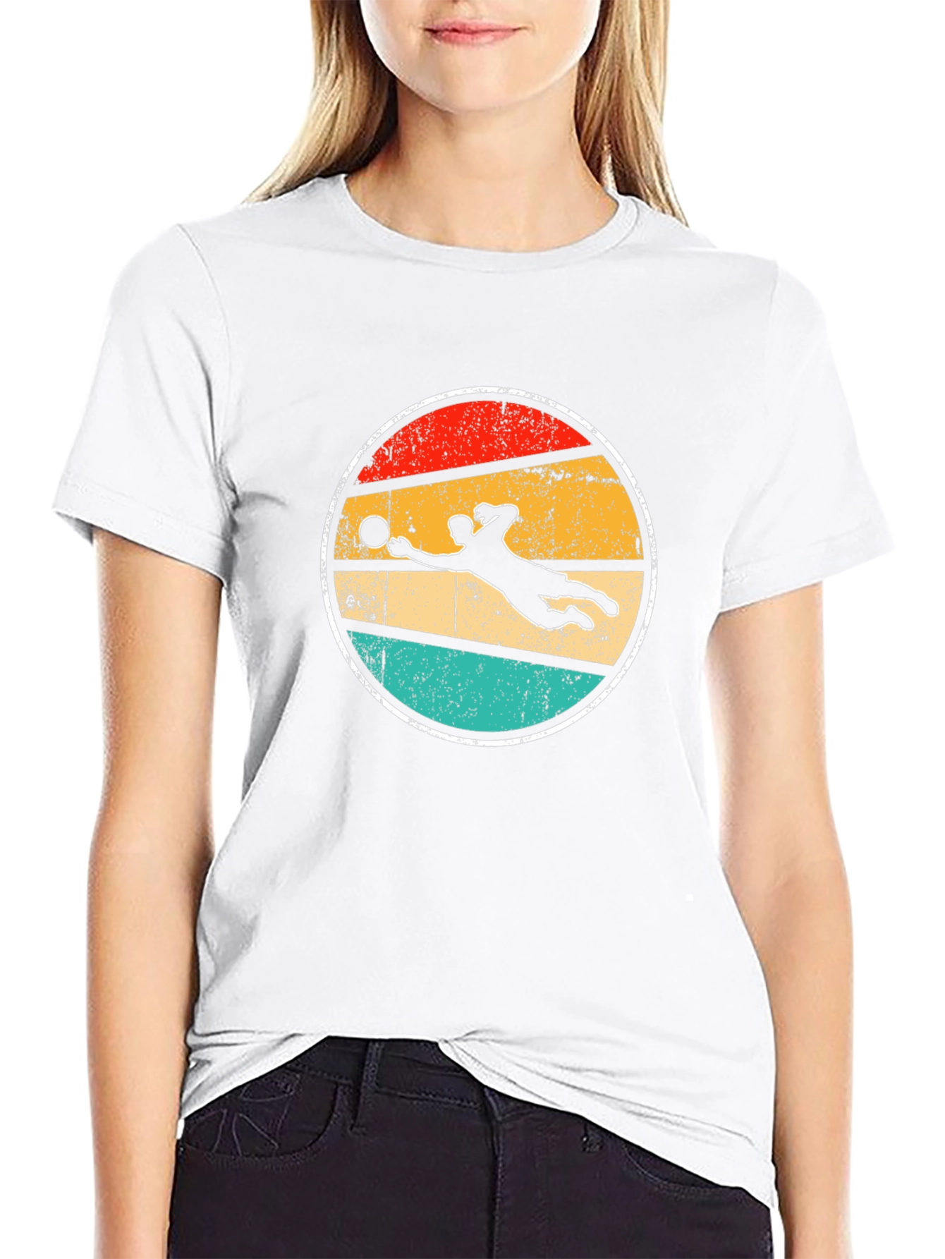 Retro Volleyball Player Graphic Tee