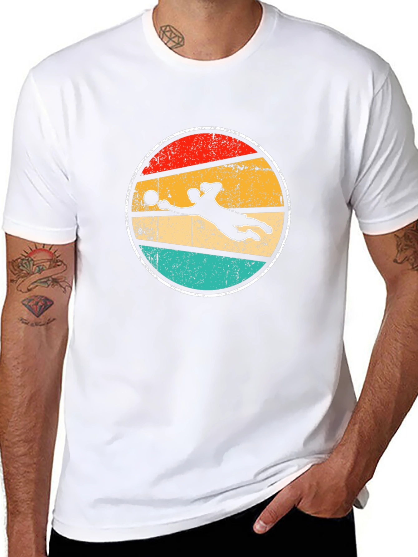 Retro Volleyball Player Graphic Tee