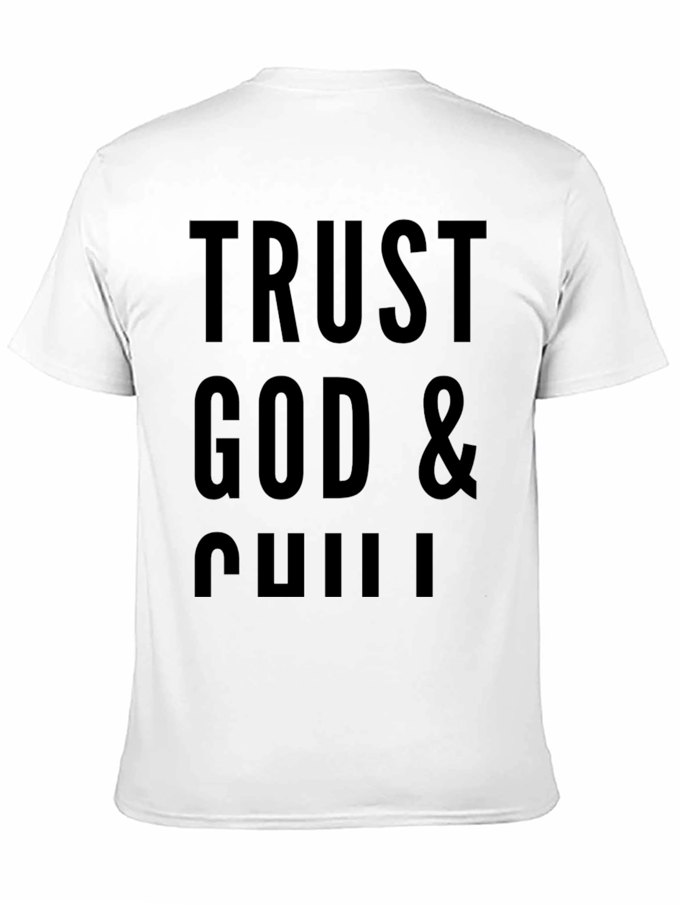 Trust God & Chill Black Graphic Tee