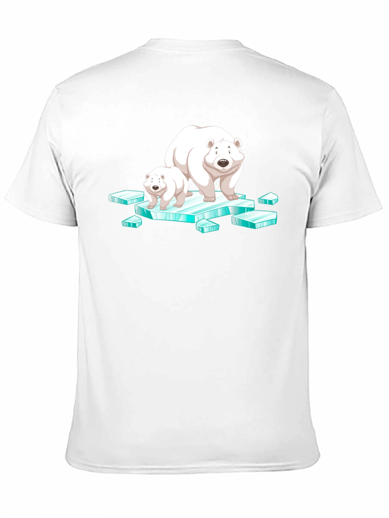 Polar Bear Family Graphic T-Shirt