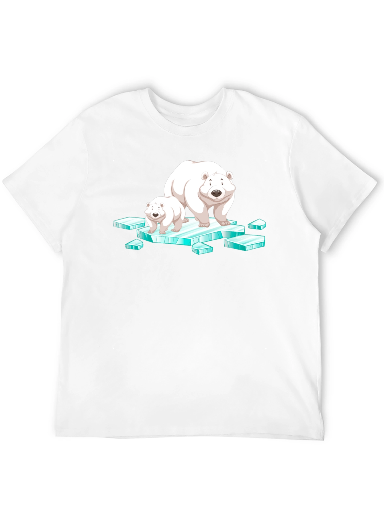Polar Bear Family Graphic T-Shirt