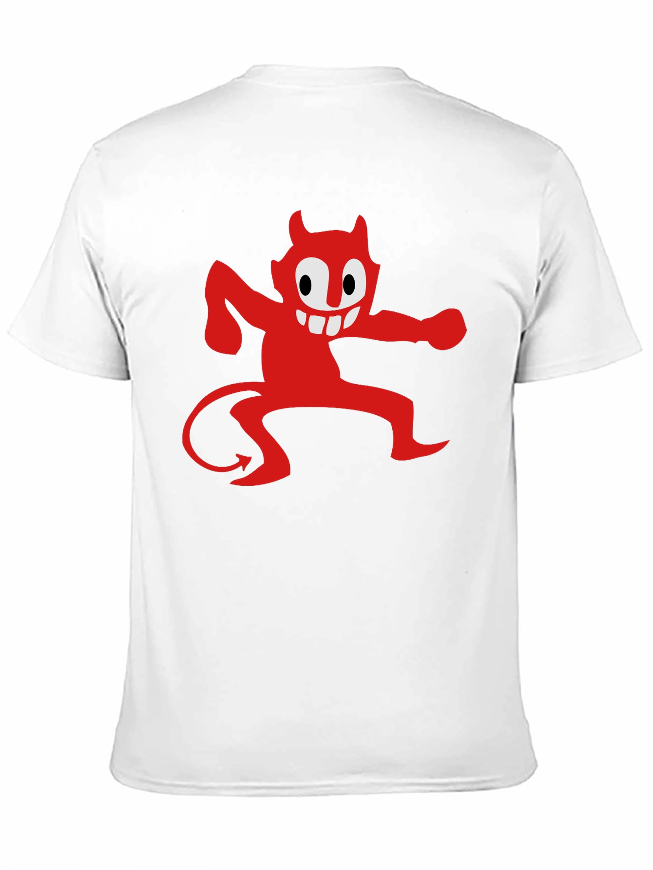 Cartoon Devil Graphic Tee - Mens Black T-Shirt