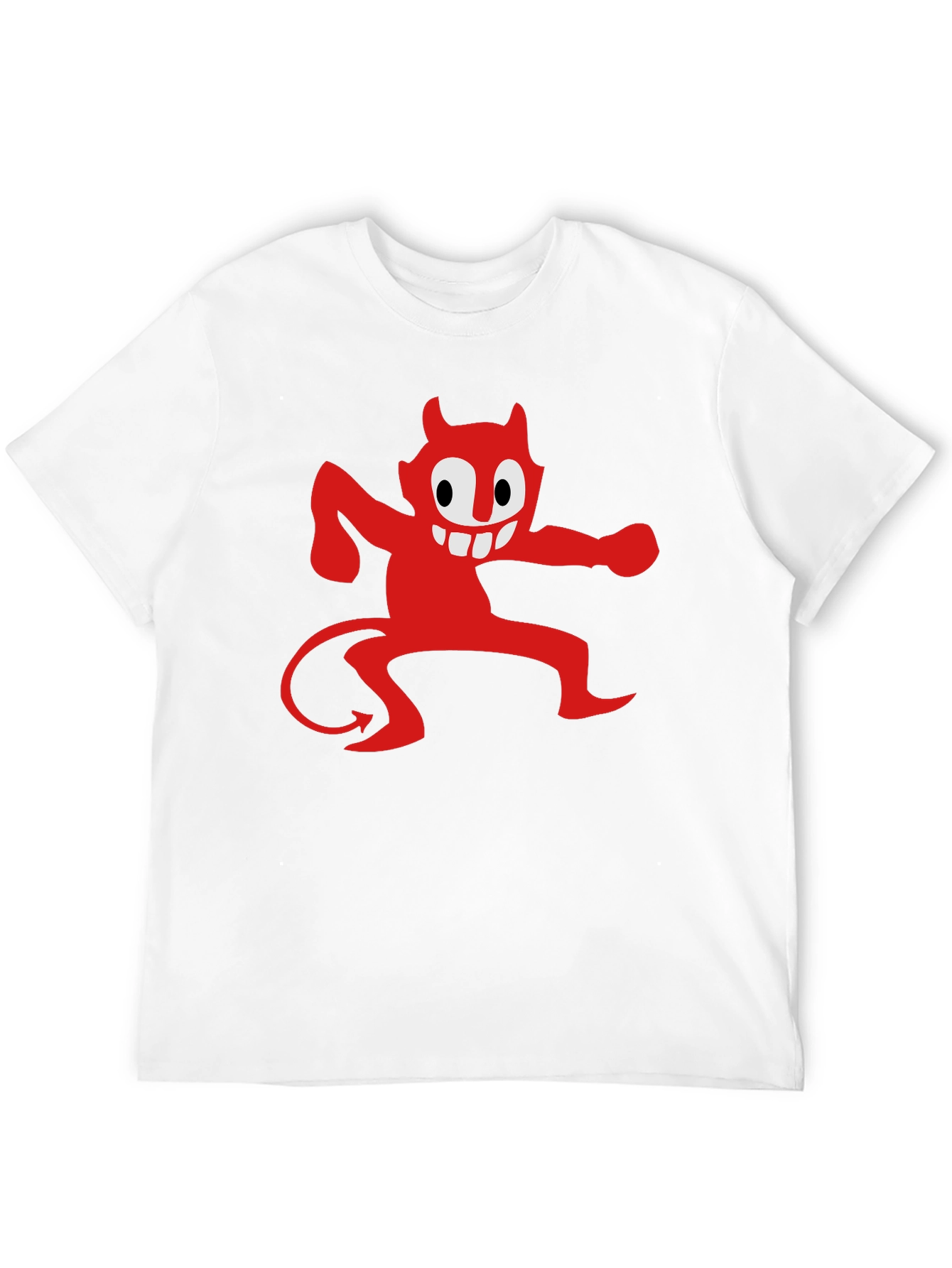 Cartoon Devil Graphic Tee - Mens Black T-Shirt