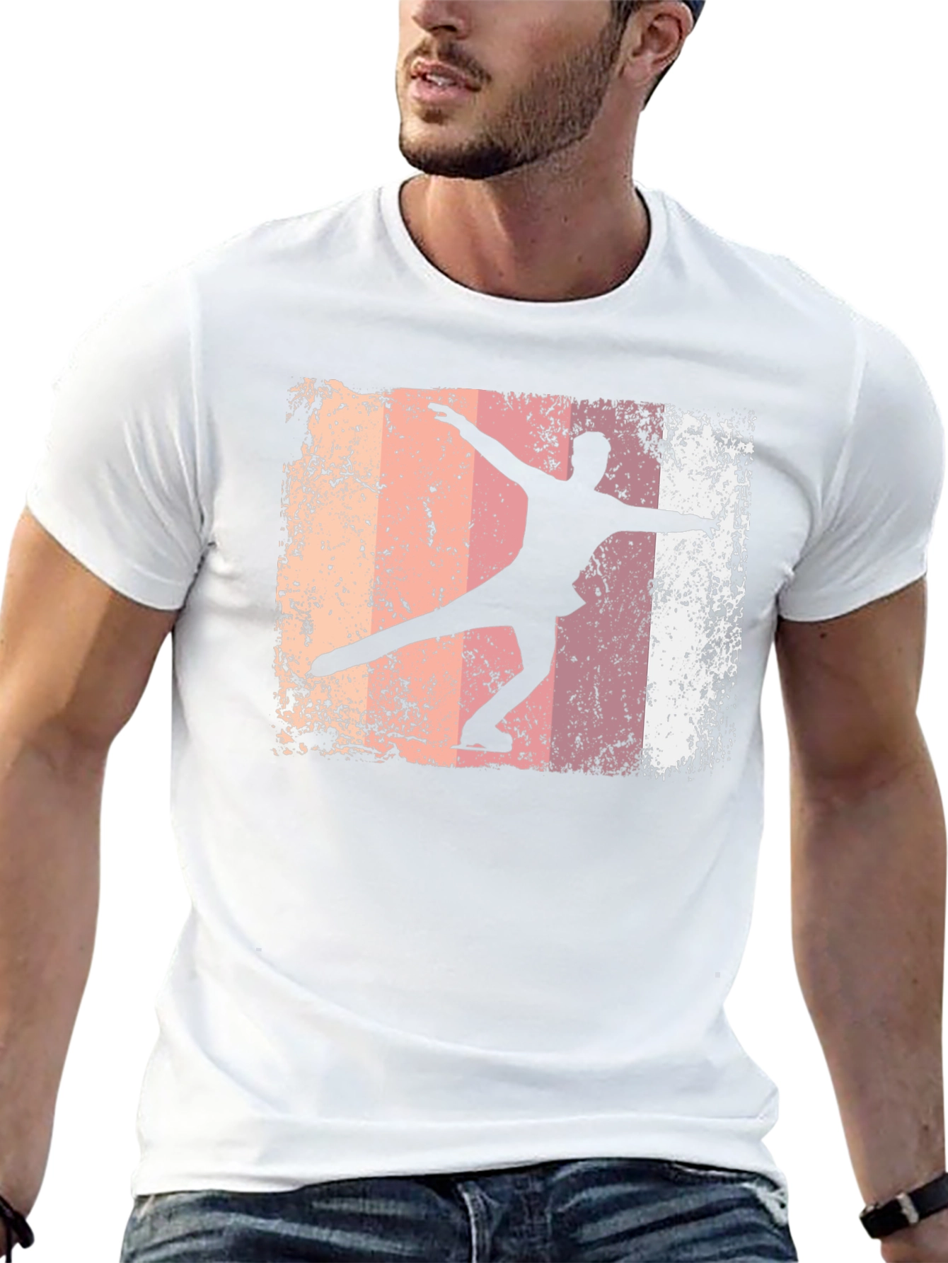 Figure Skater Graphic Tee - Retro Style