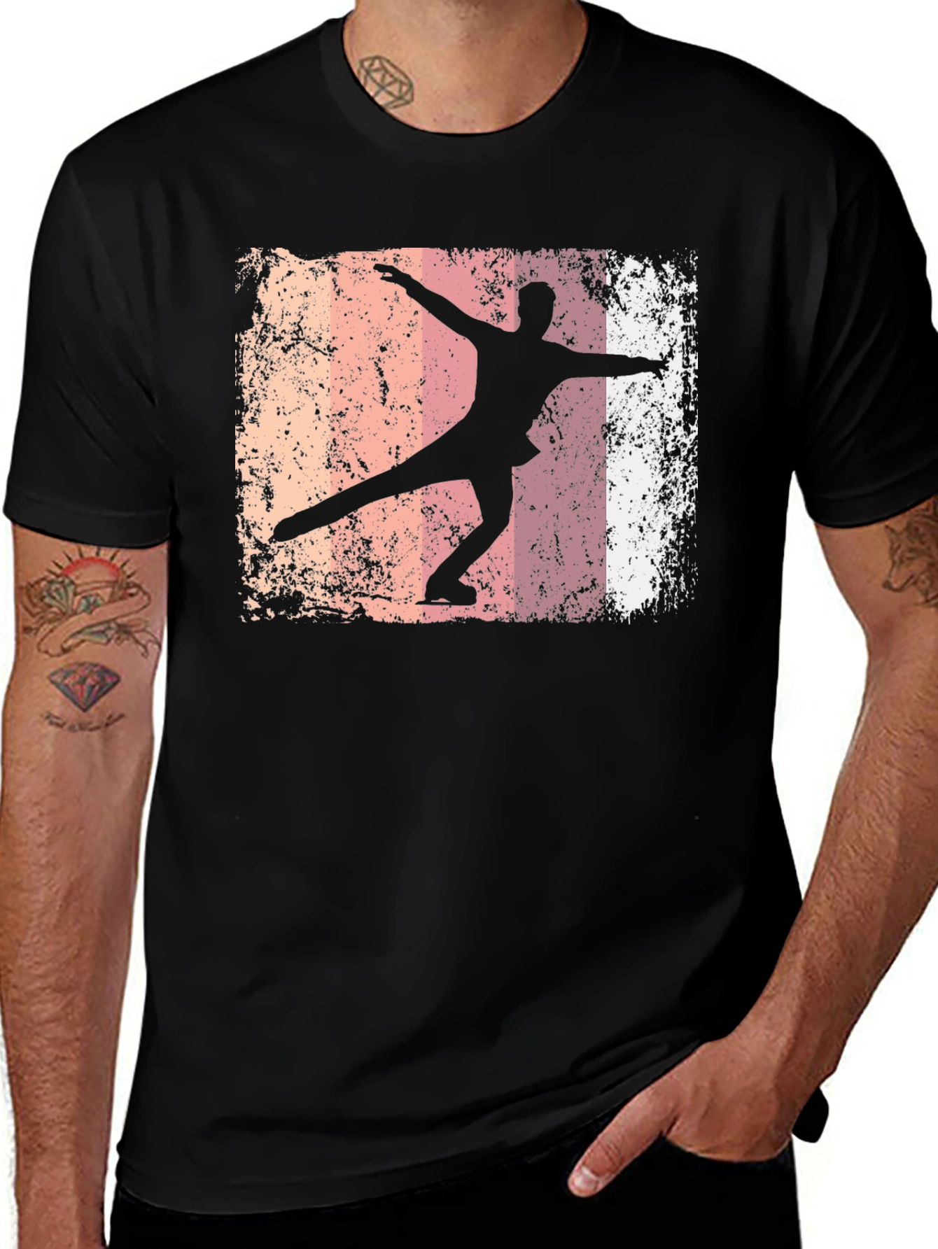 Figure Skater Graphic Tee - Retro Style