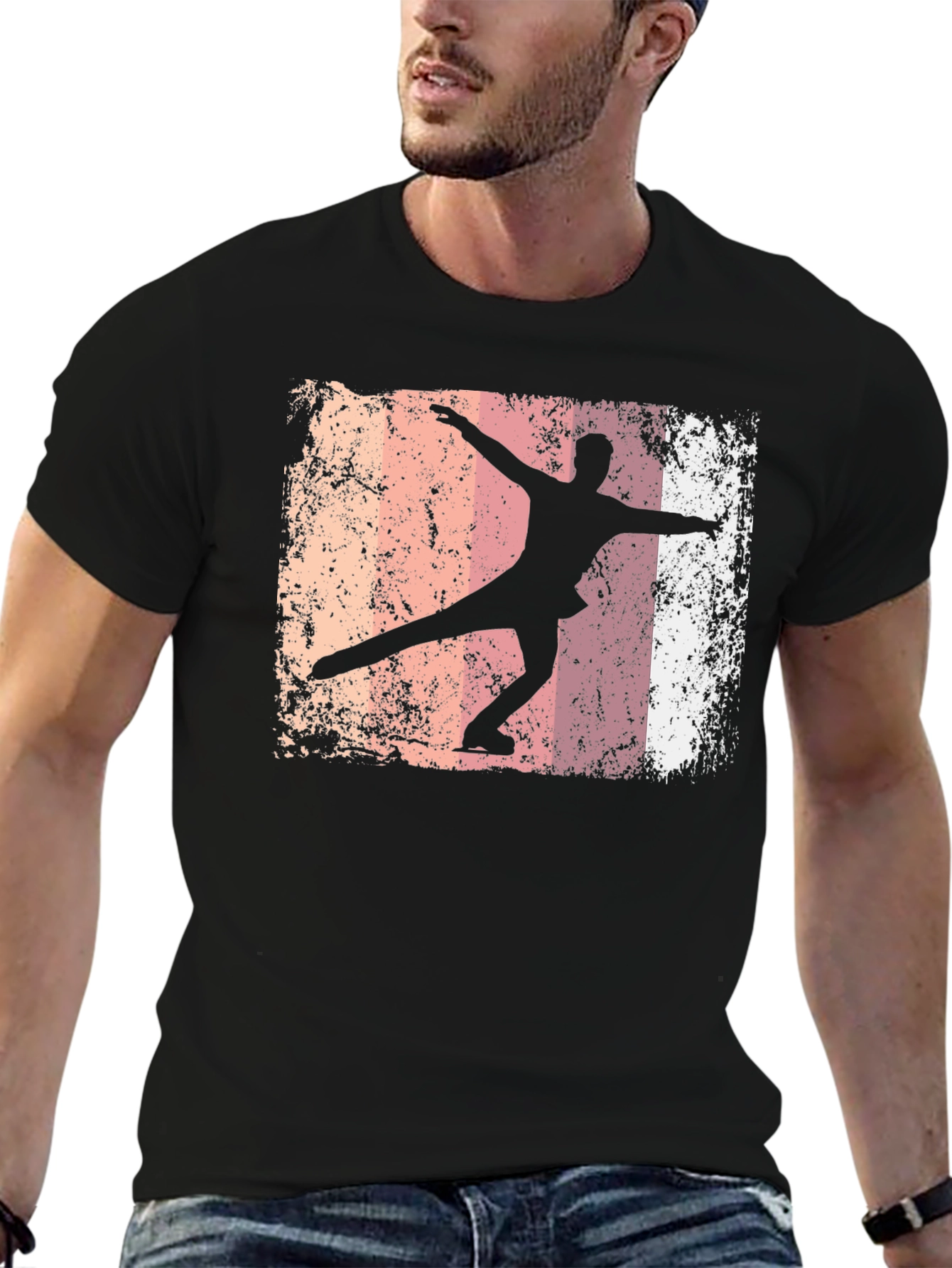 Figure Skater Graphic Tee - Retro Style