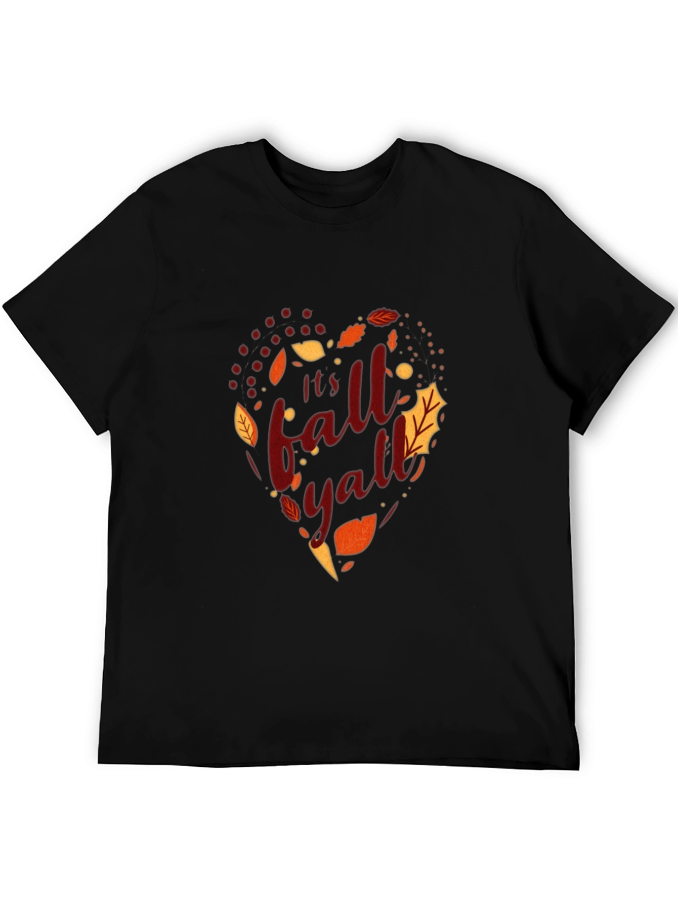 Its Fall Yall T-Shirt Autumn Leaf Heart Design
