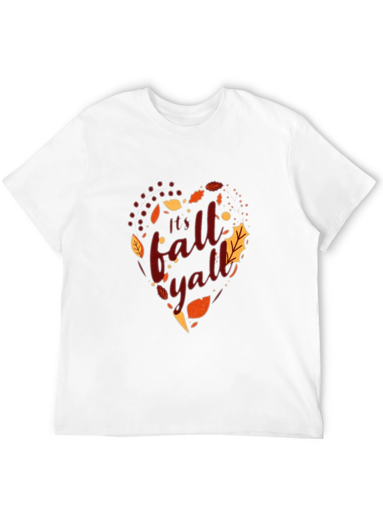Its Fall Yall T-Shirt Autumn Leaf Heart Design