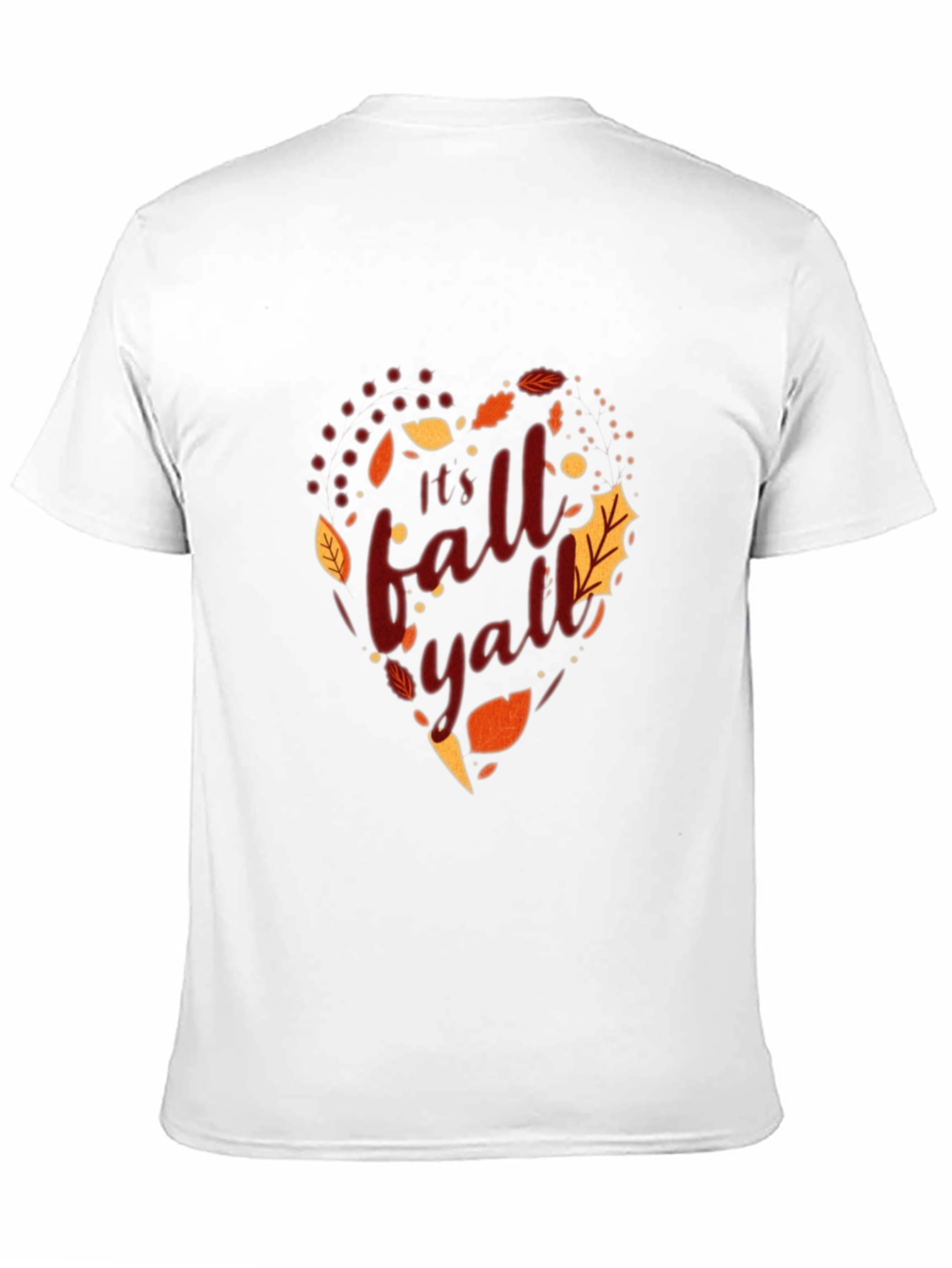 Its Fall Yall T-Shirt Autumn Leaf Heart Design