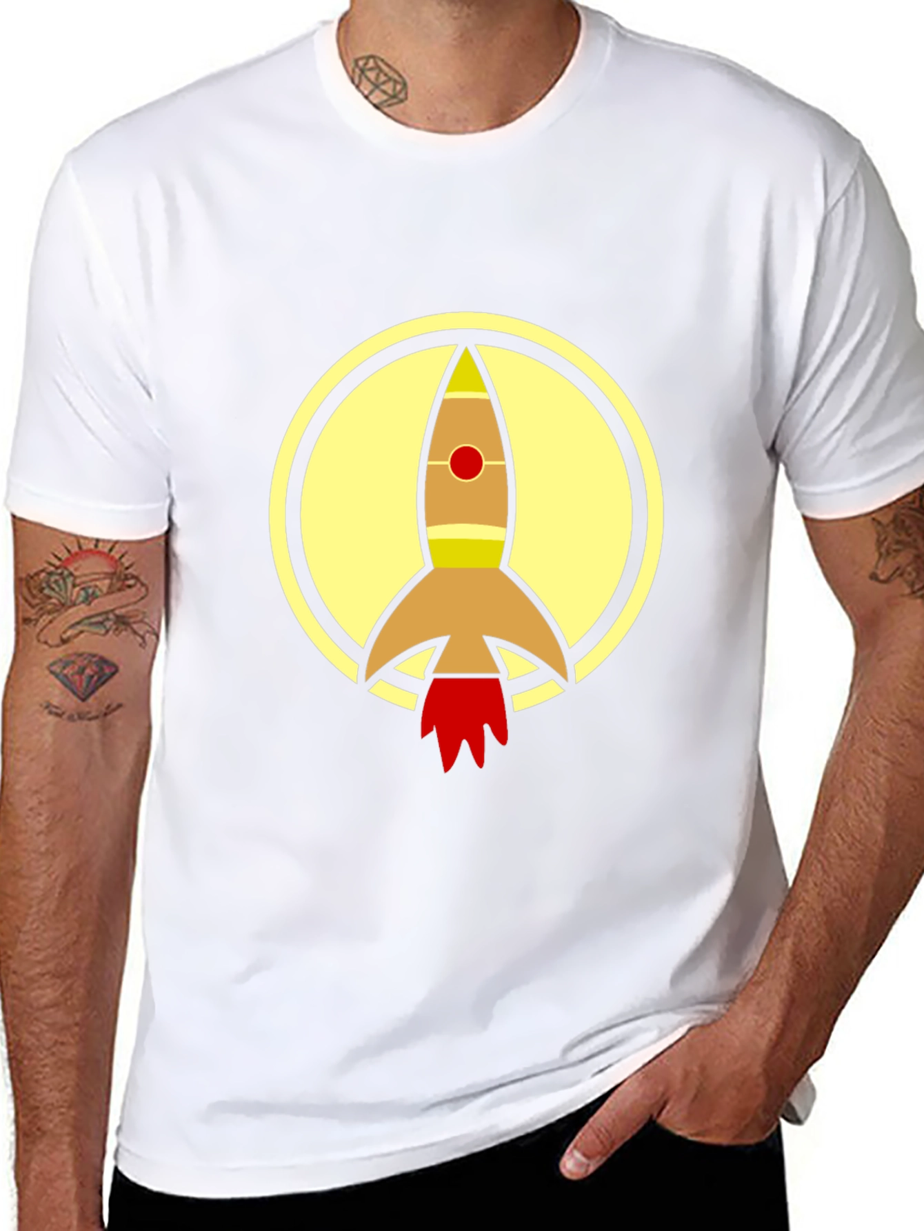 Rocket Circle T-Shirt - Futuristic Design