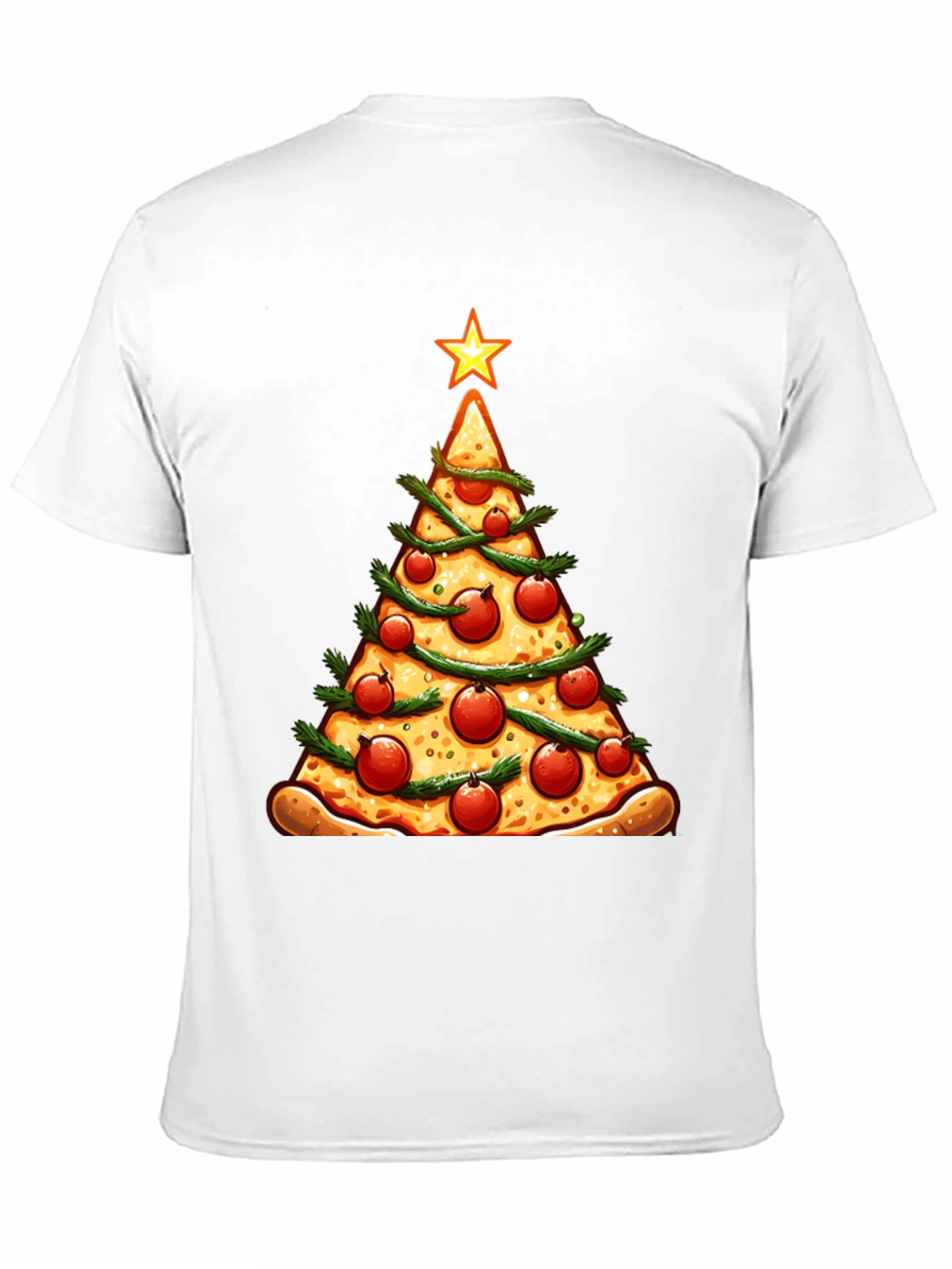 Pizza Christmas Tree Graphic Tee