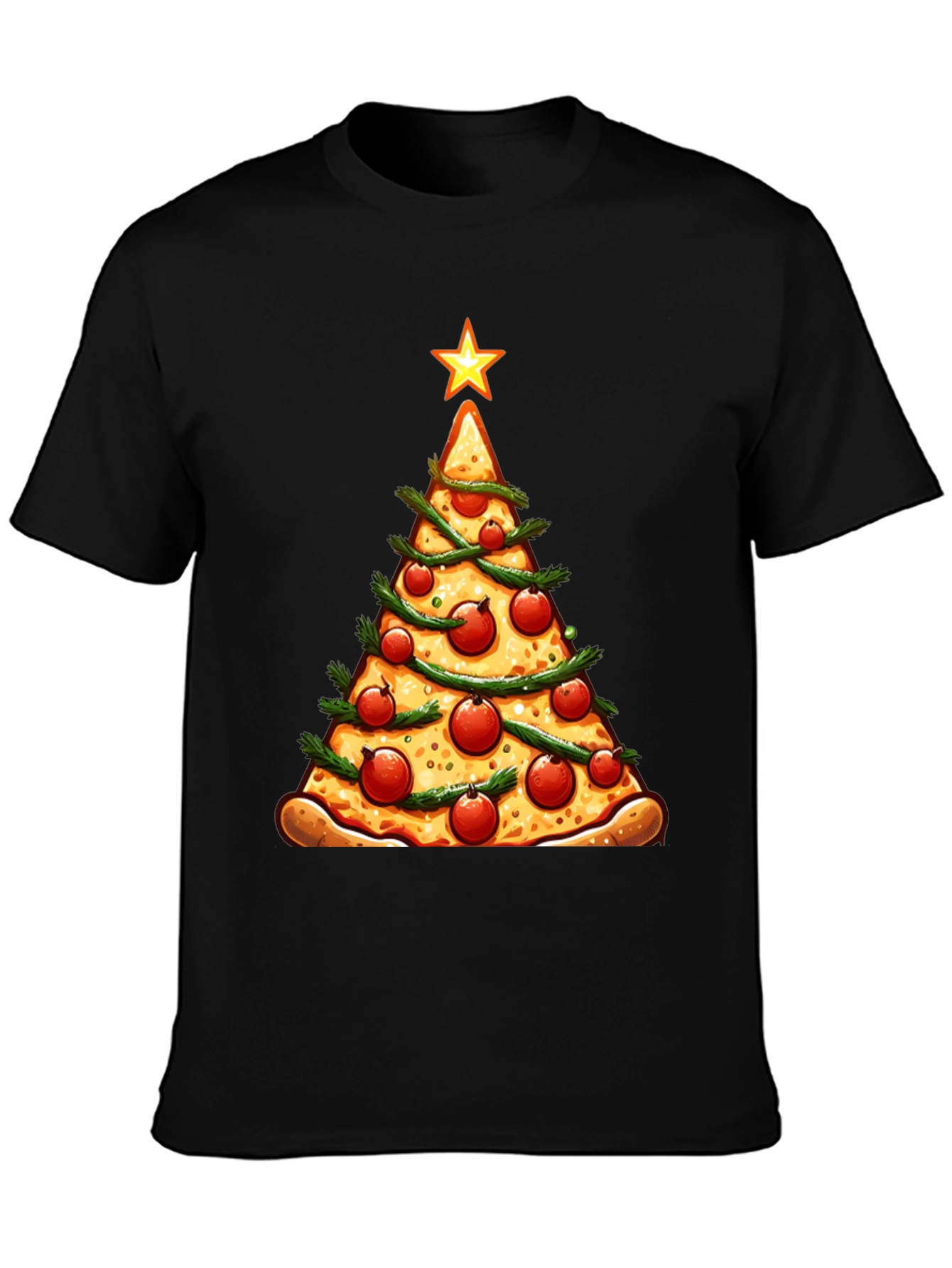 Pizza Christmas Tree Graphic Tee