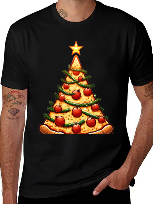 Pizza Christmas Tree Graphic Tee