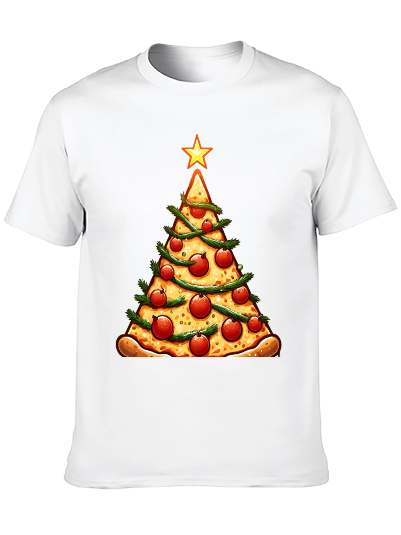 Pizza Christmas Tree Graphic Tee
