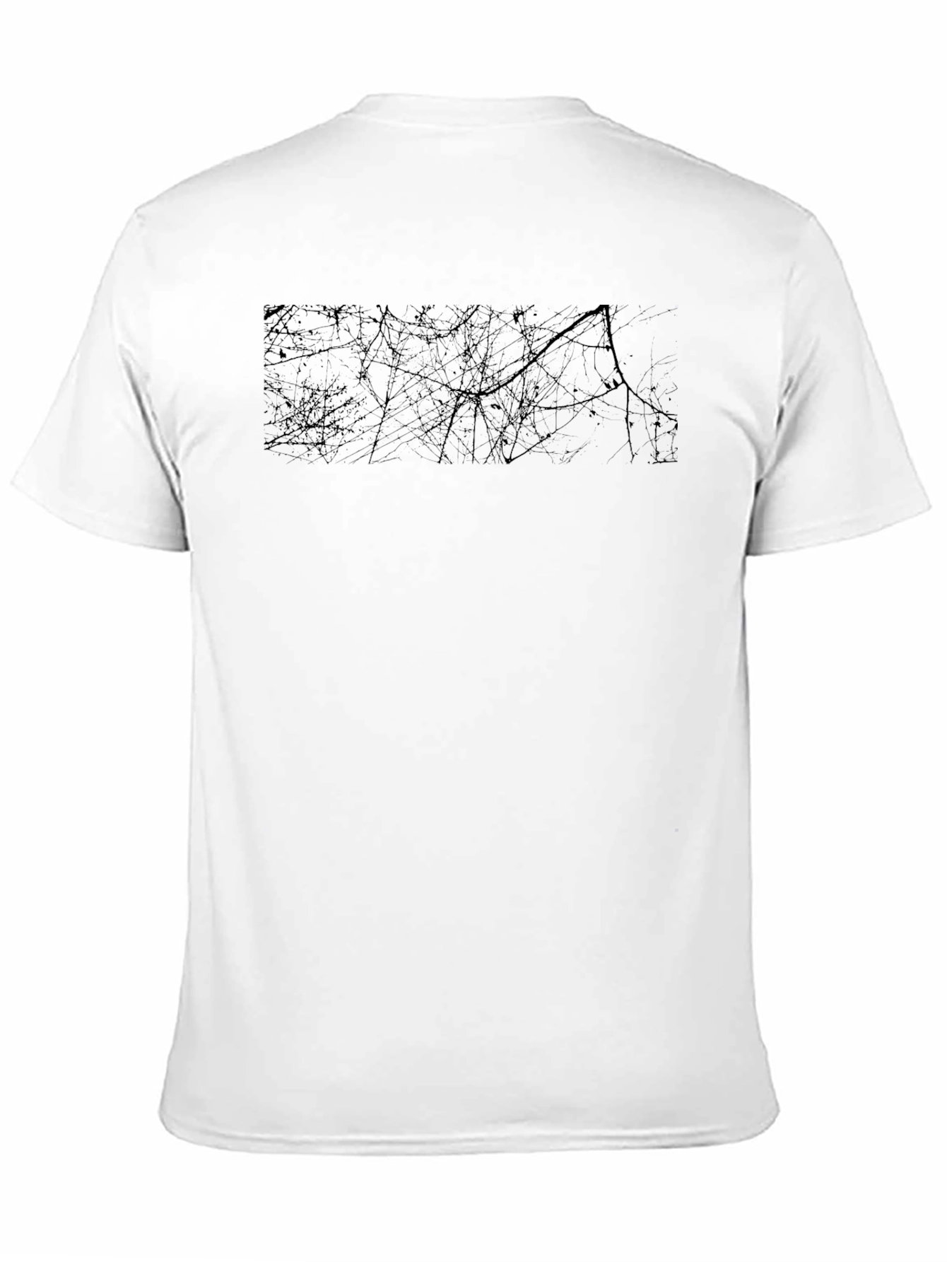 Abstract Line Art Black T-Shirt