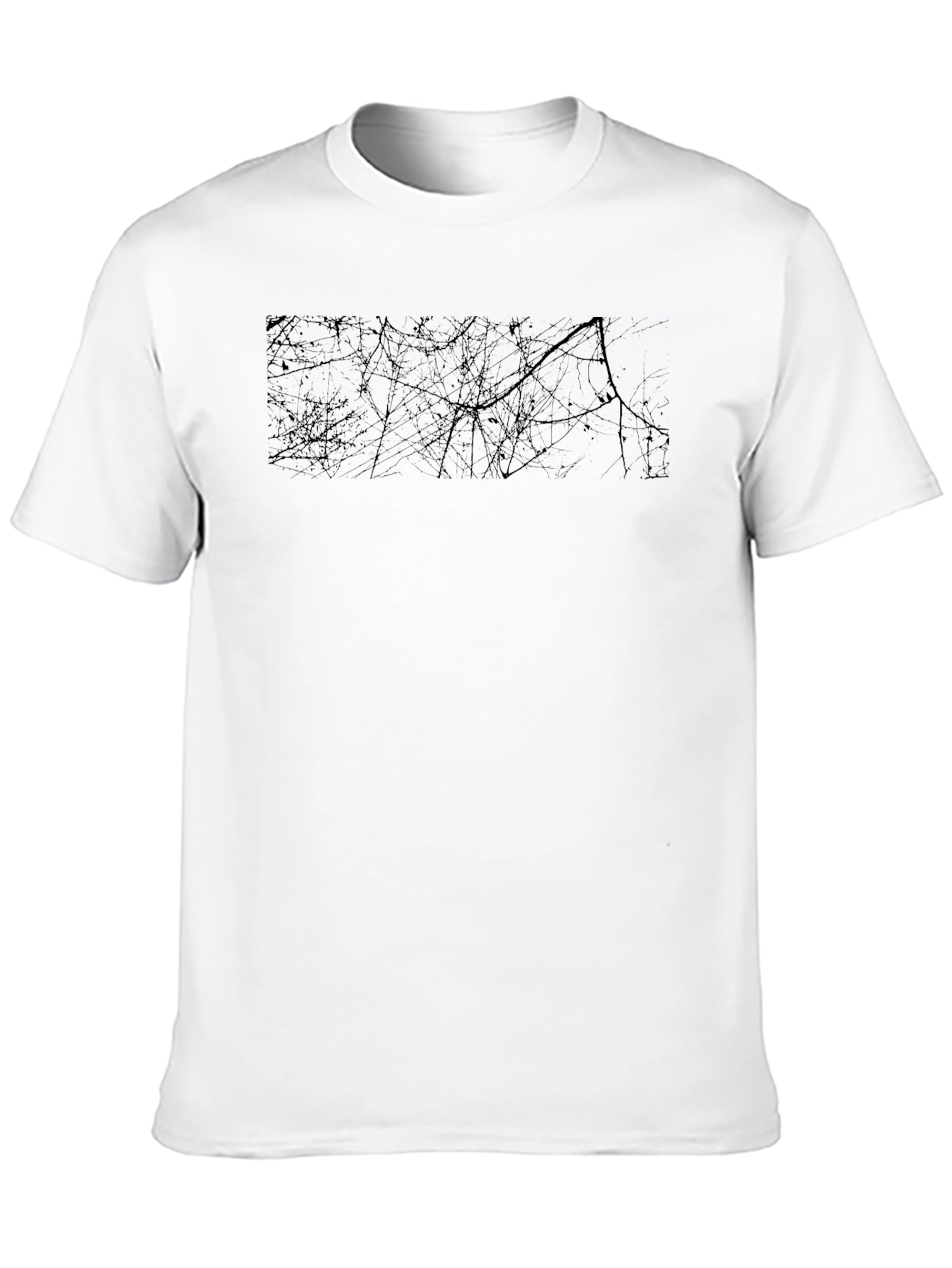 Abstract Line Art Black T-Shirt