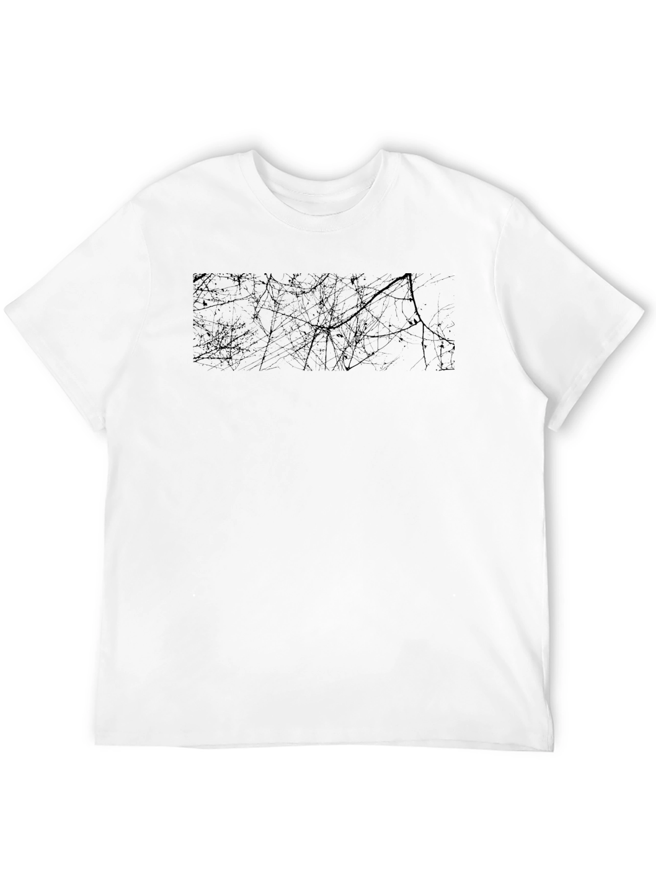 Abstract Line Art Black T-Shirt