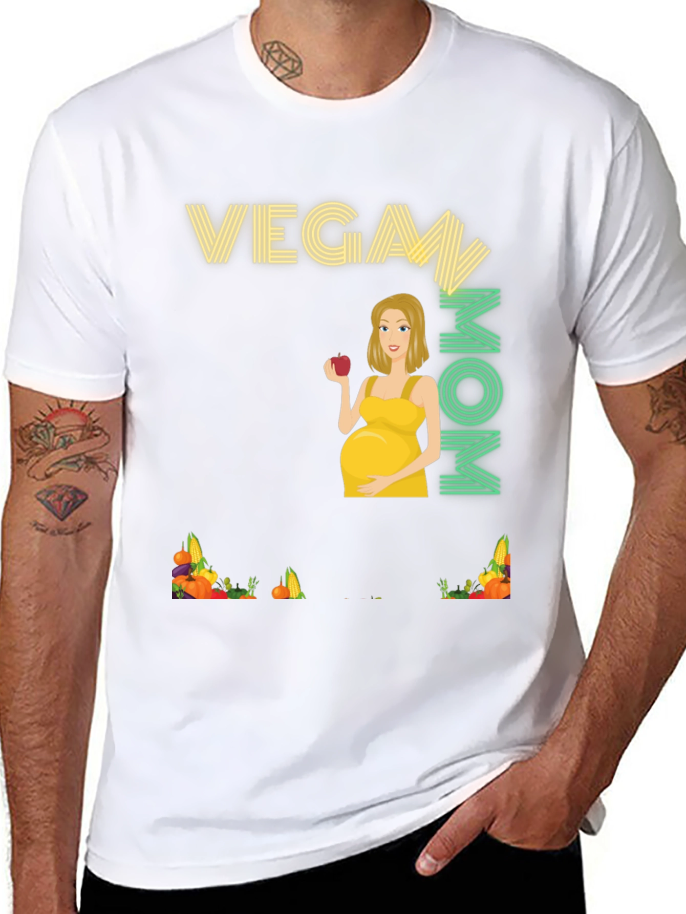 Vegan Mom T-Shirt - Cute Pregnancy Tee