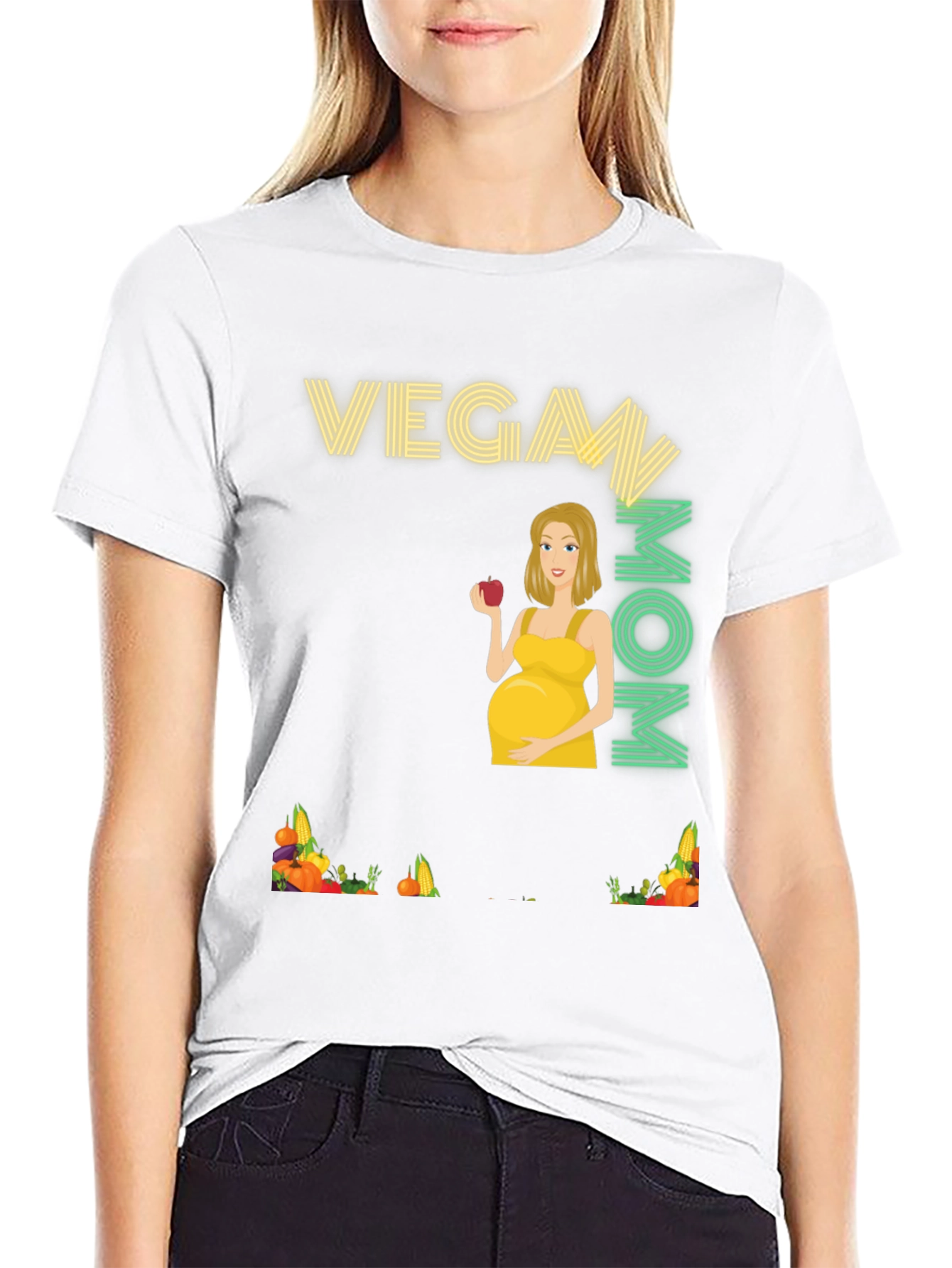 Vegan Mom T-Shirt - Cute Pregnancy Tee