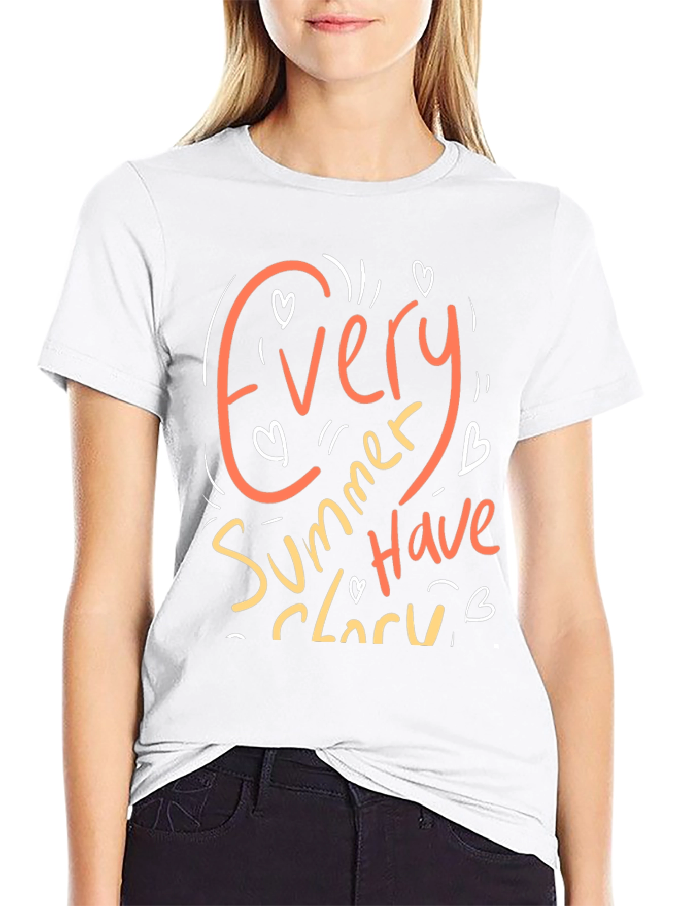 Summer Fun Black Graphic Tee