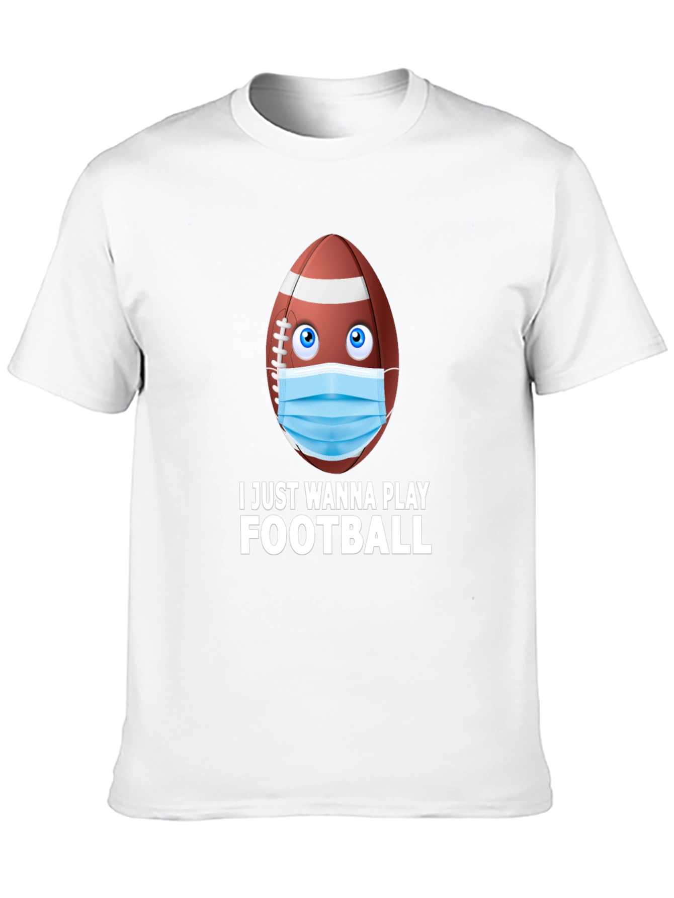 Funny Football Mask T-Shirt - Play During Covid