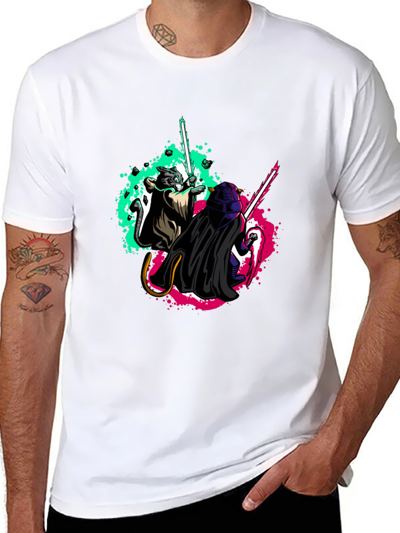 Star Wars Cat and Vader T-Shirt