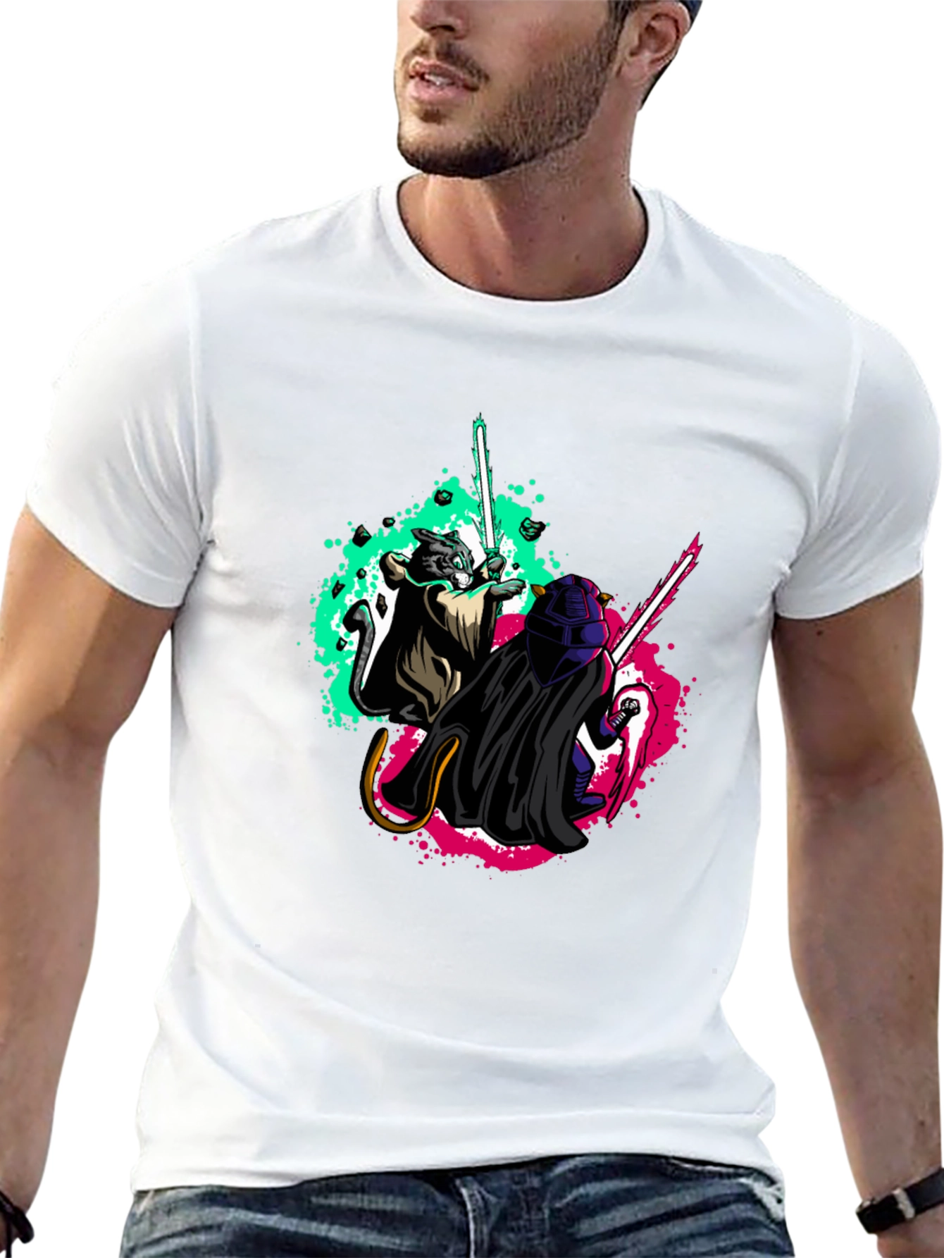 Star Wars Cat and Vader T-Shirt