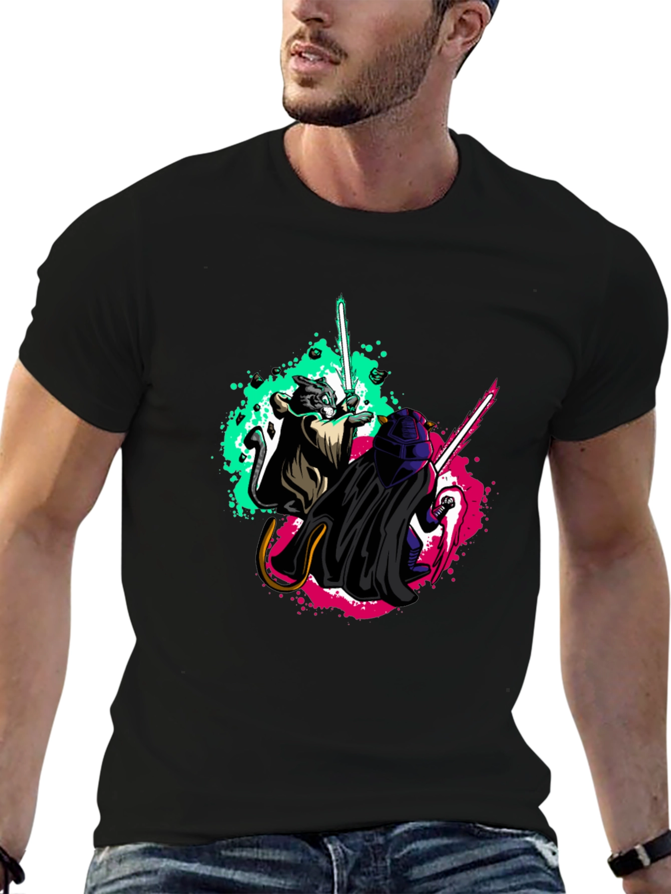 Star Wars Cat and Vader T-Shirt