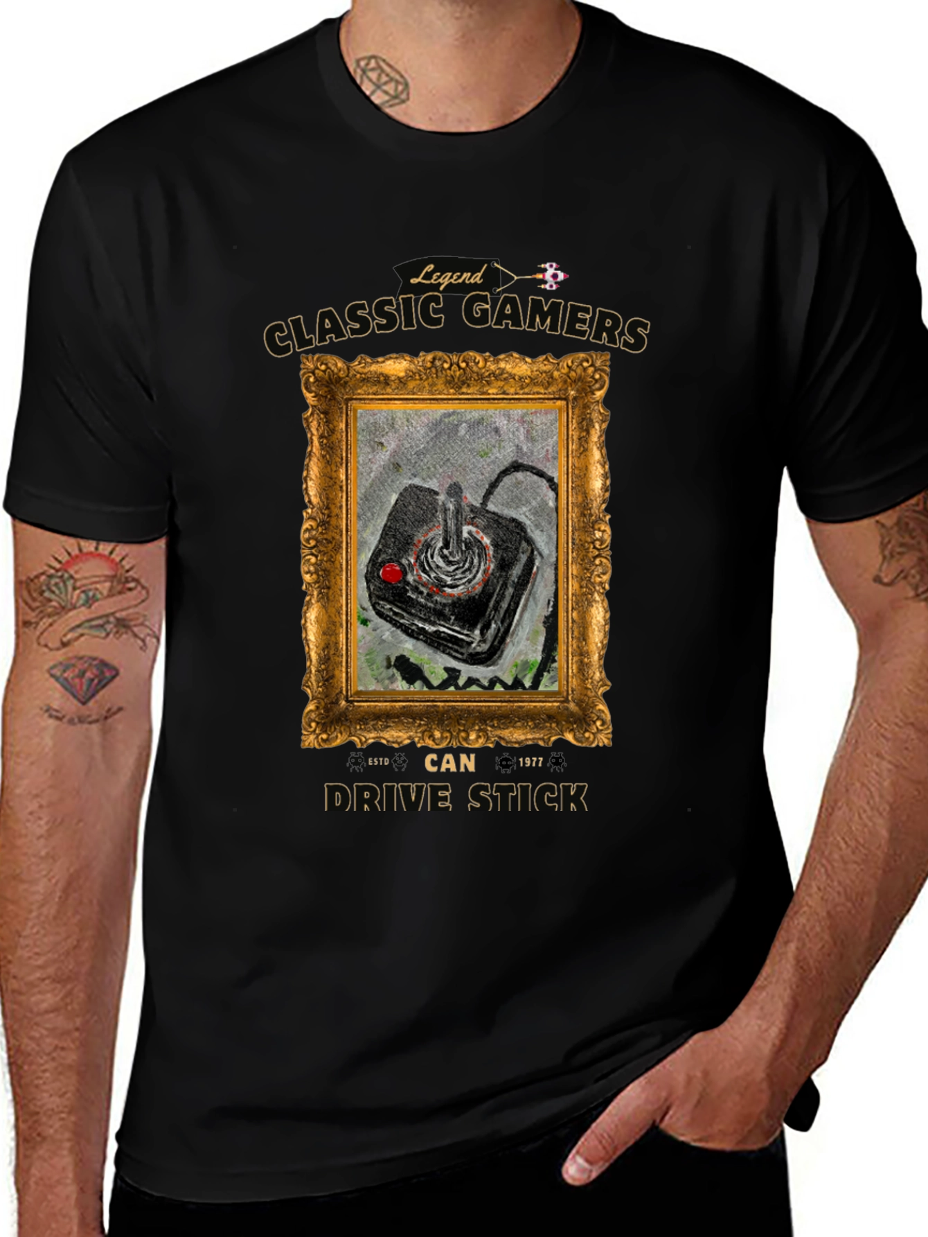 Classic Gamers Drive Stick T-Shirt