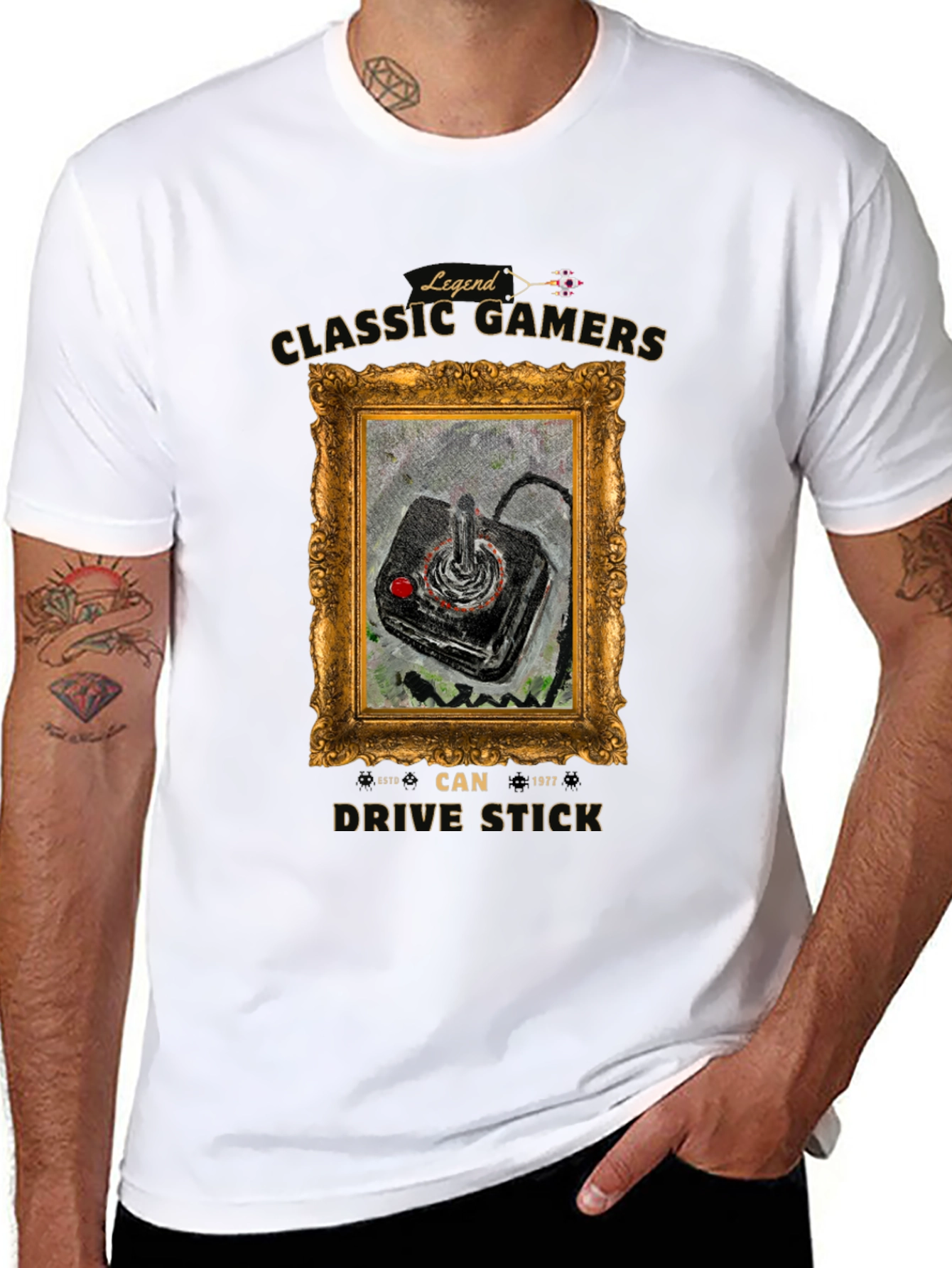 Classic Gamers Drive Stick T-Shirt