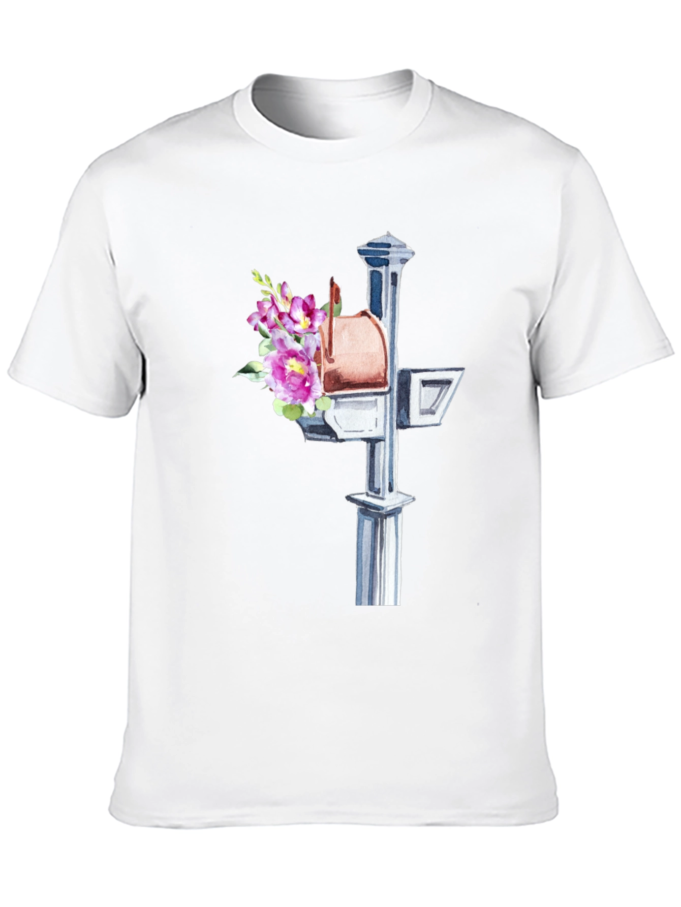 Floral Mailbox Graphic Tee - Unique & Stylish!