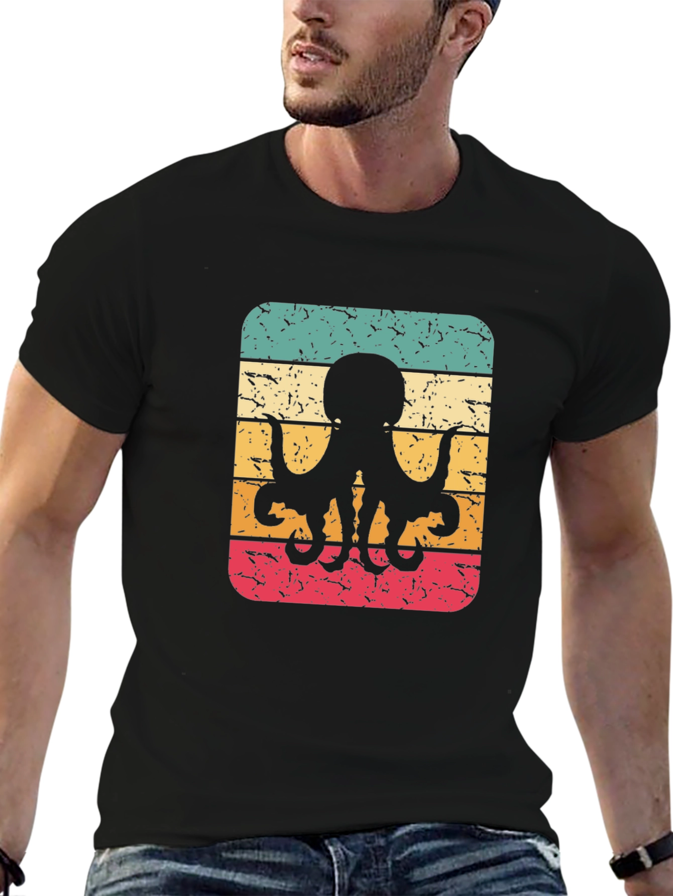 Retro Octopus Graphic T-Shirt