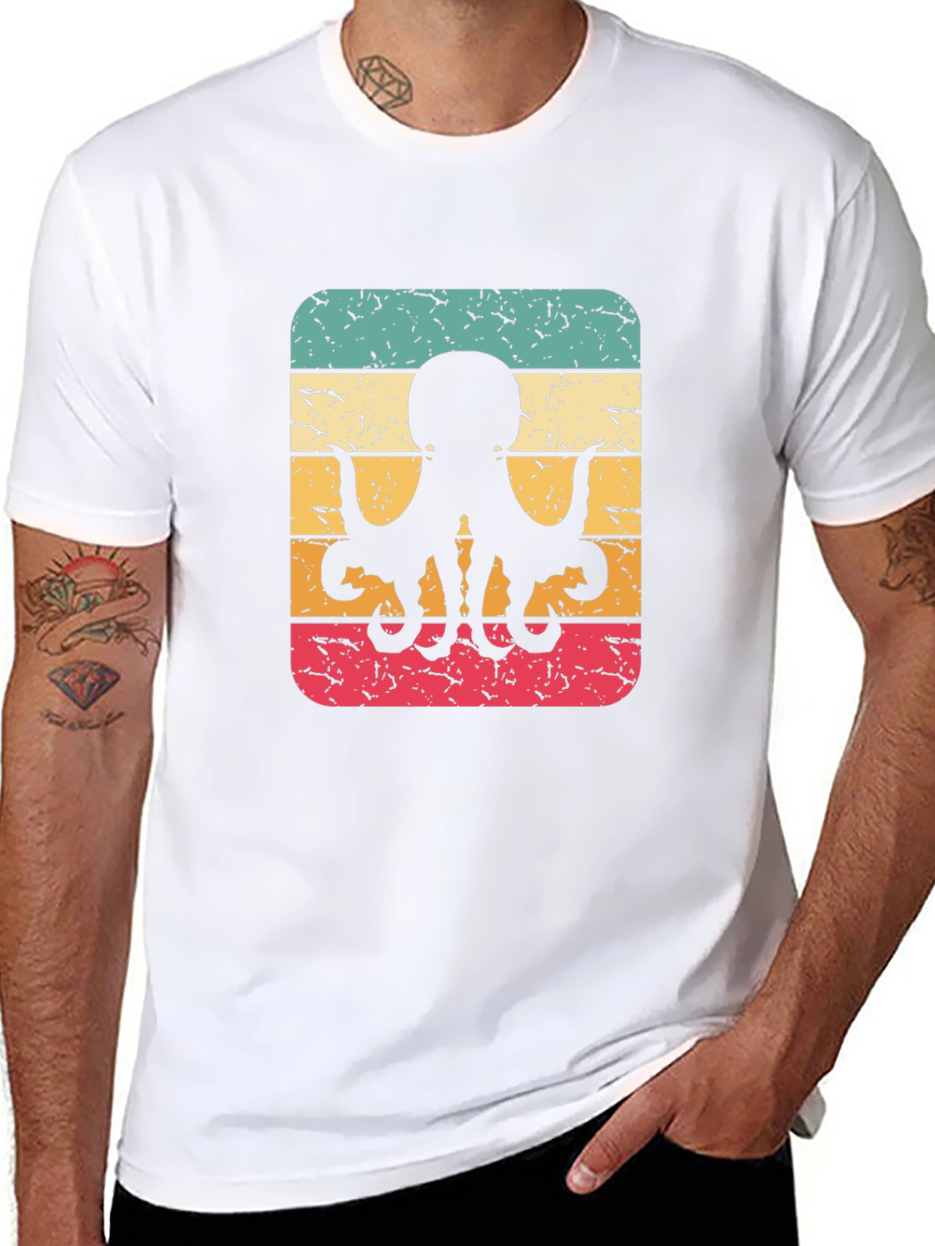 Retro Octopus Graphic T-Shirt