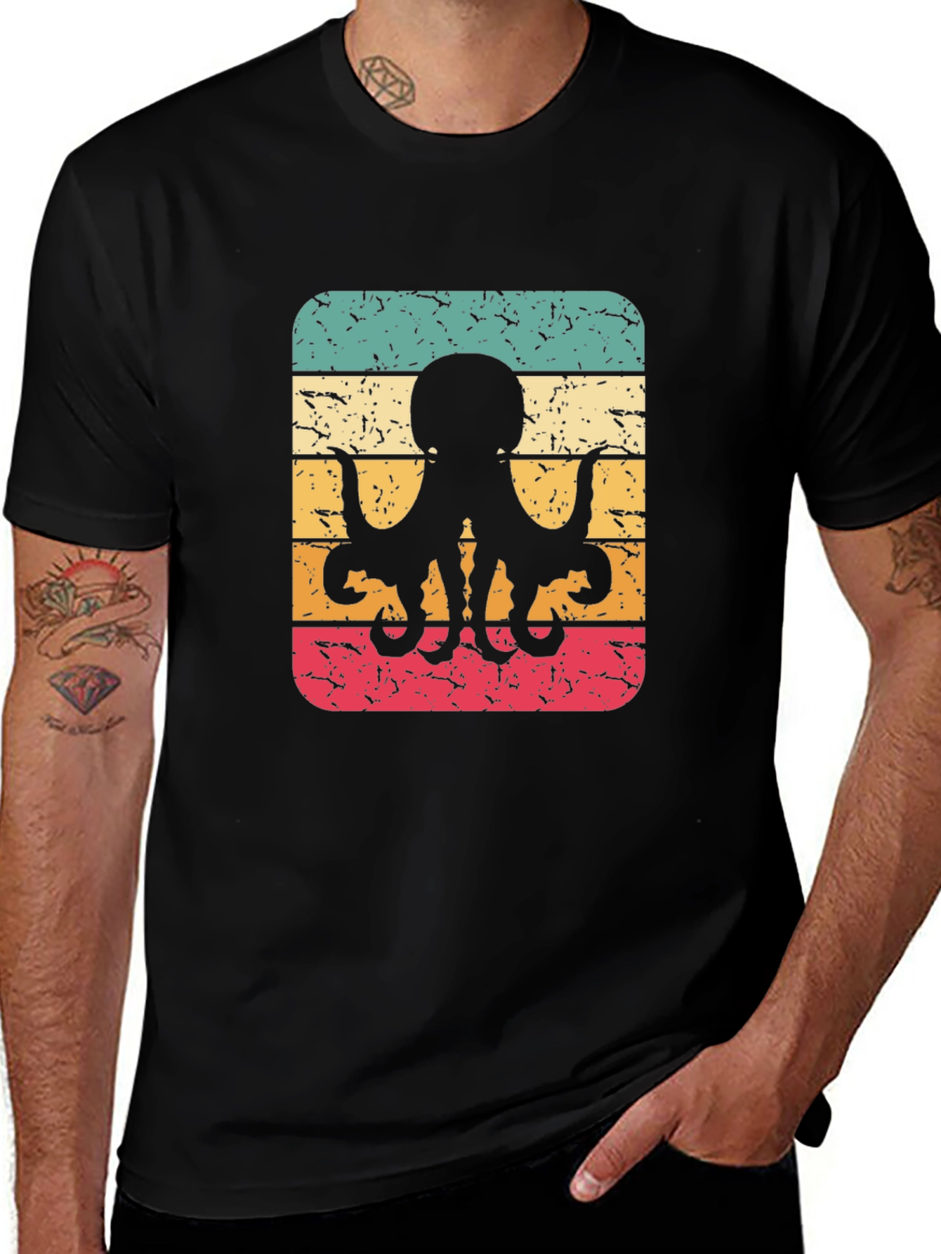 Retro Octopus Graphic T-Shirt