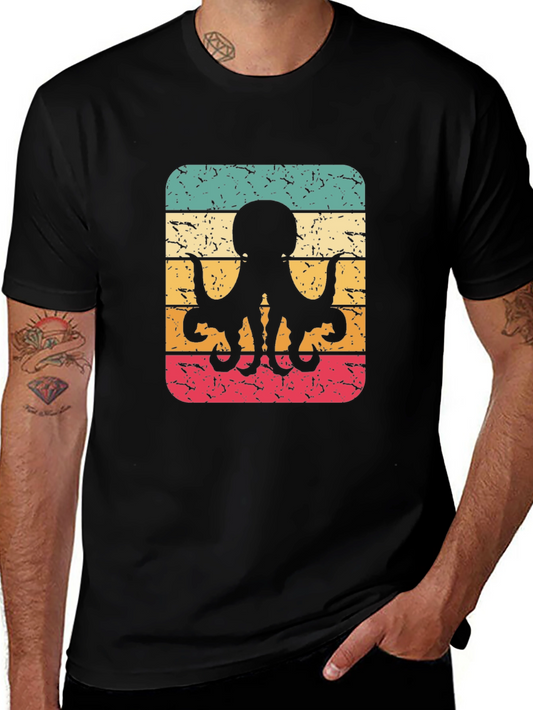 Retro Octopus Graphic T-Shirt