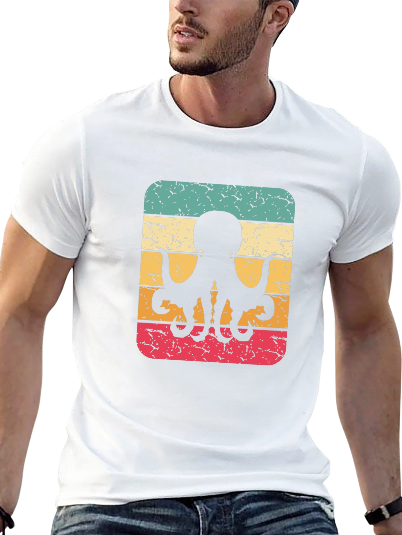 Retro Octopus Graphic T-Shirt